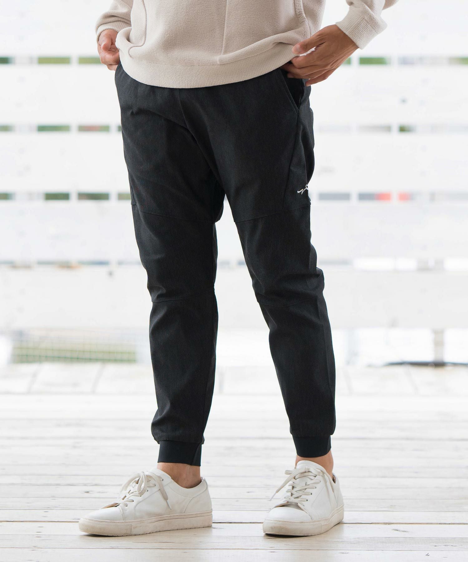 ストレッチデニム/ジョガーパンツ(裏起毛)