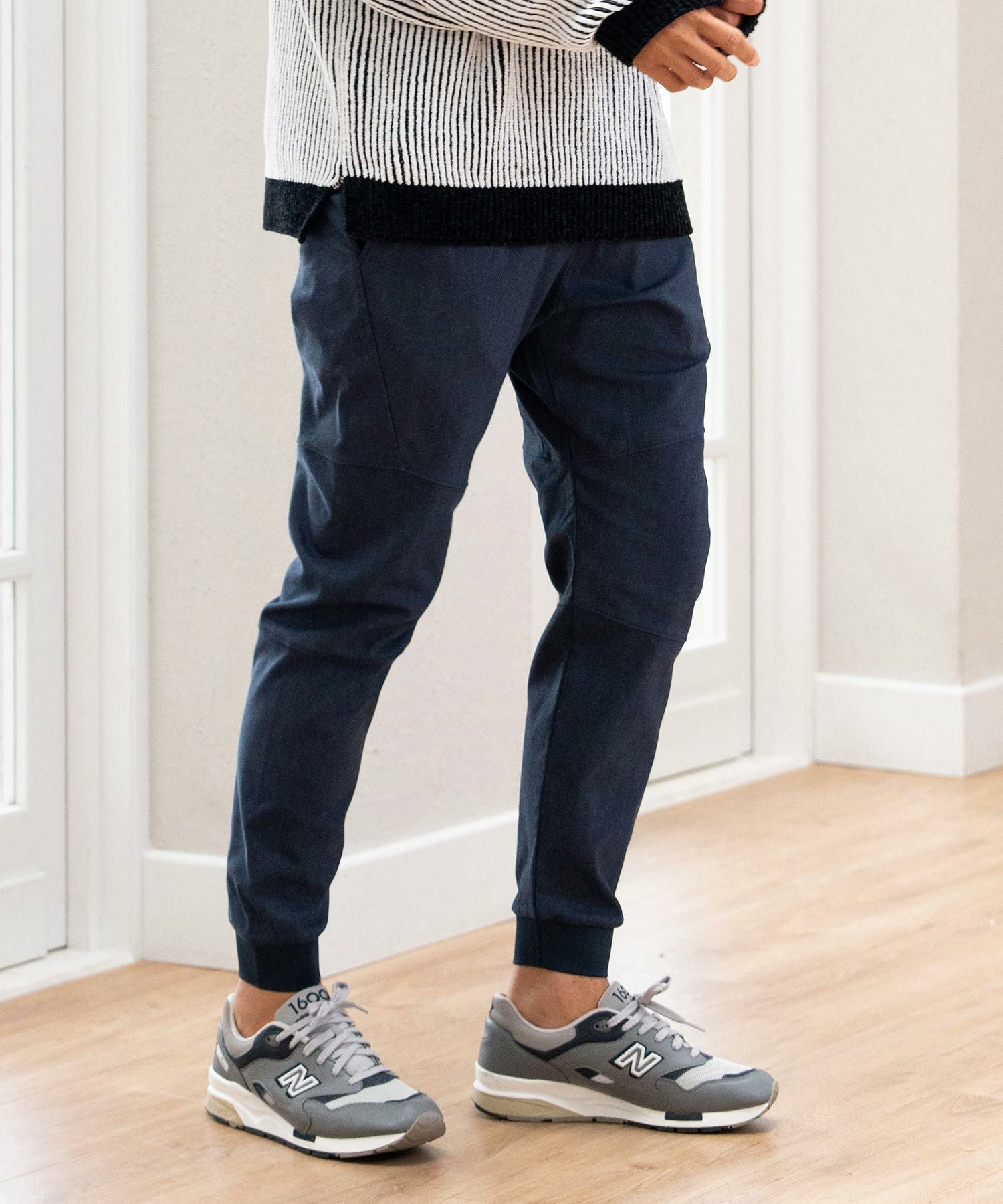 ストレッチデニム/ジョガーパンツ(裏起毛)