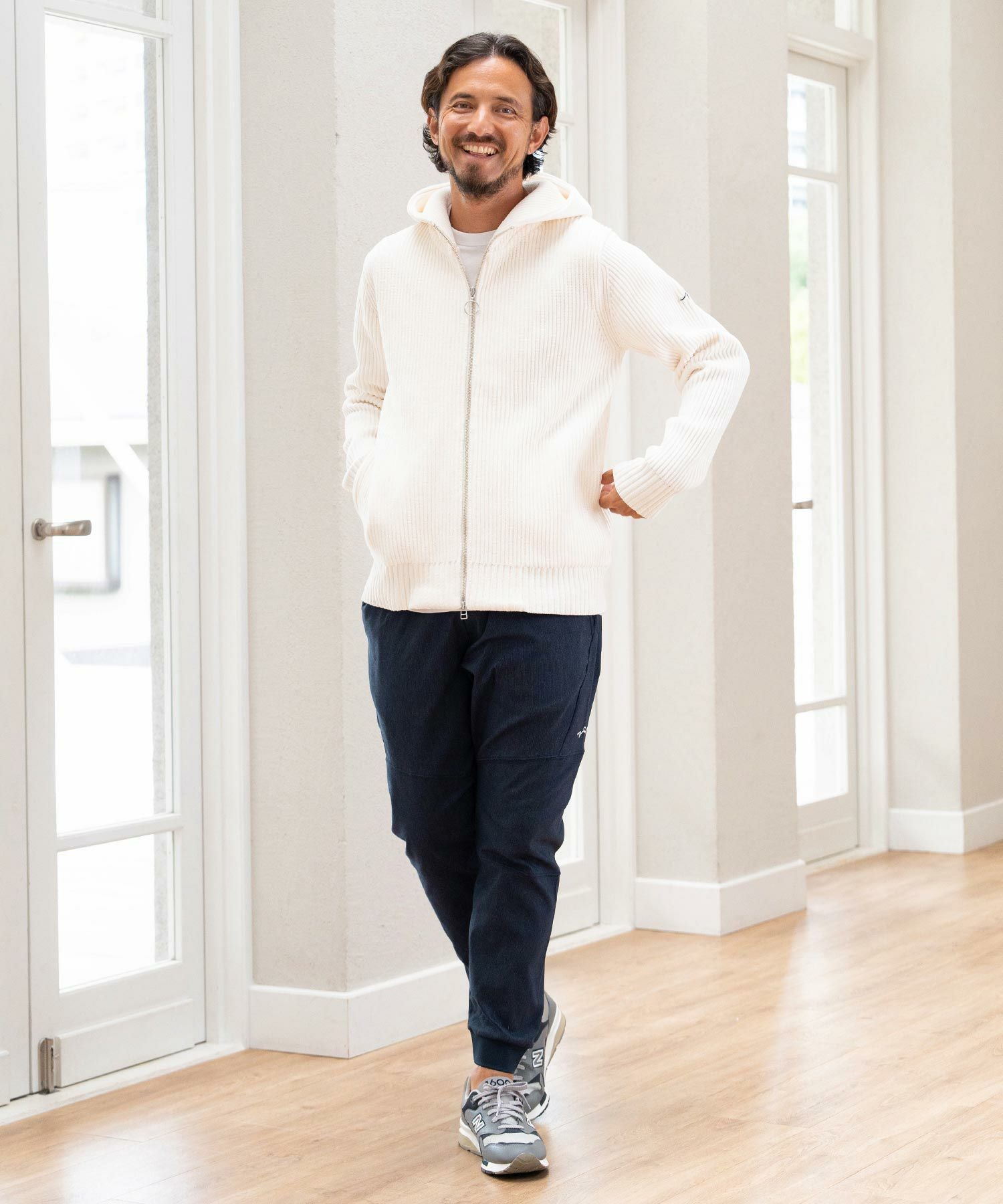 ストレッチデニム/ジョガーパンツ(裏起毛)