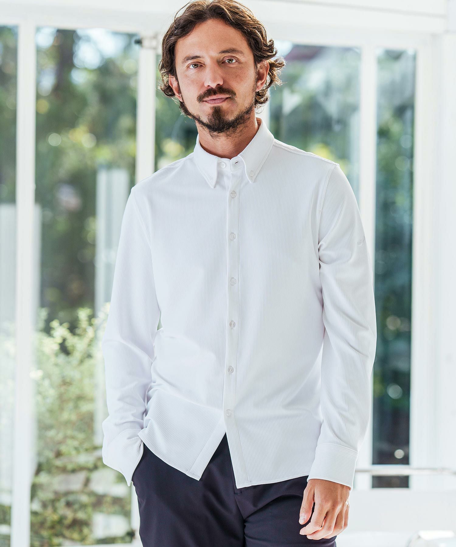 トビキリ/ボタンダウン長袖シャツ