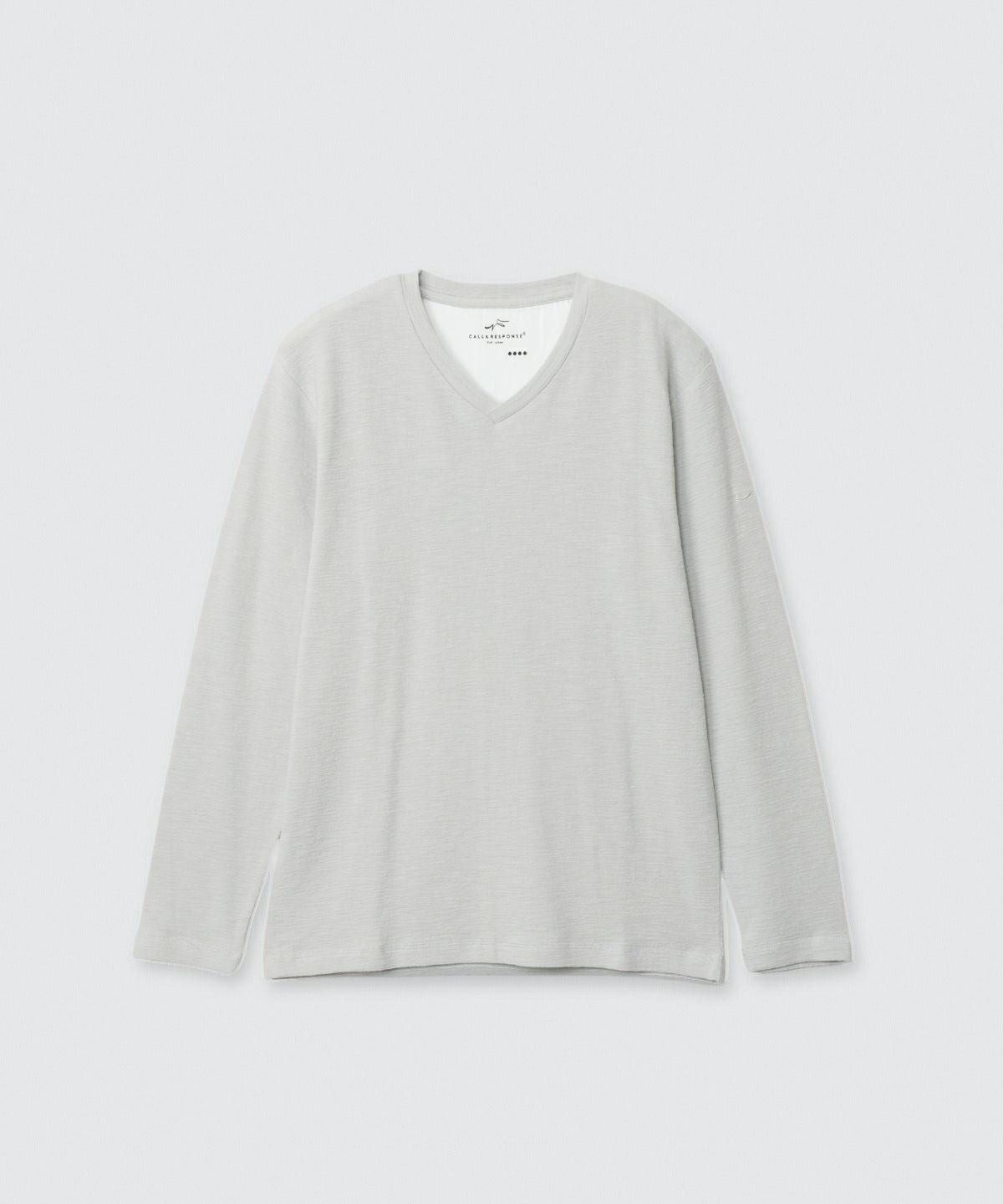 メランジ/Vネック長袖Tシャツ
