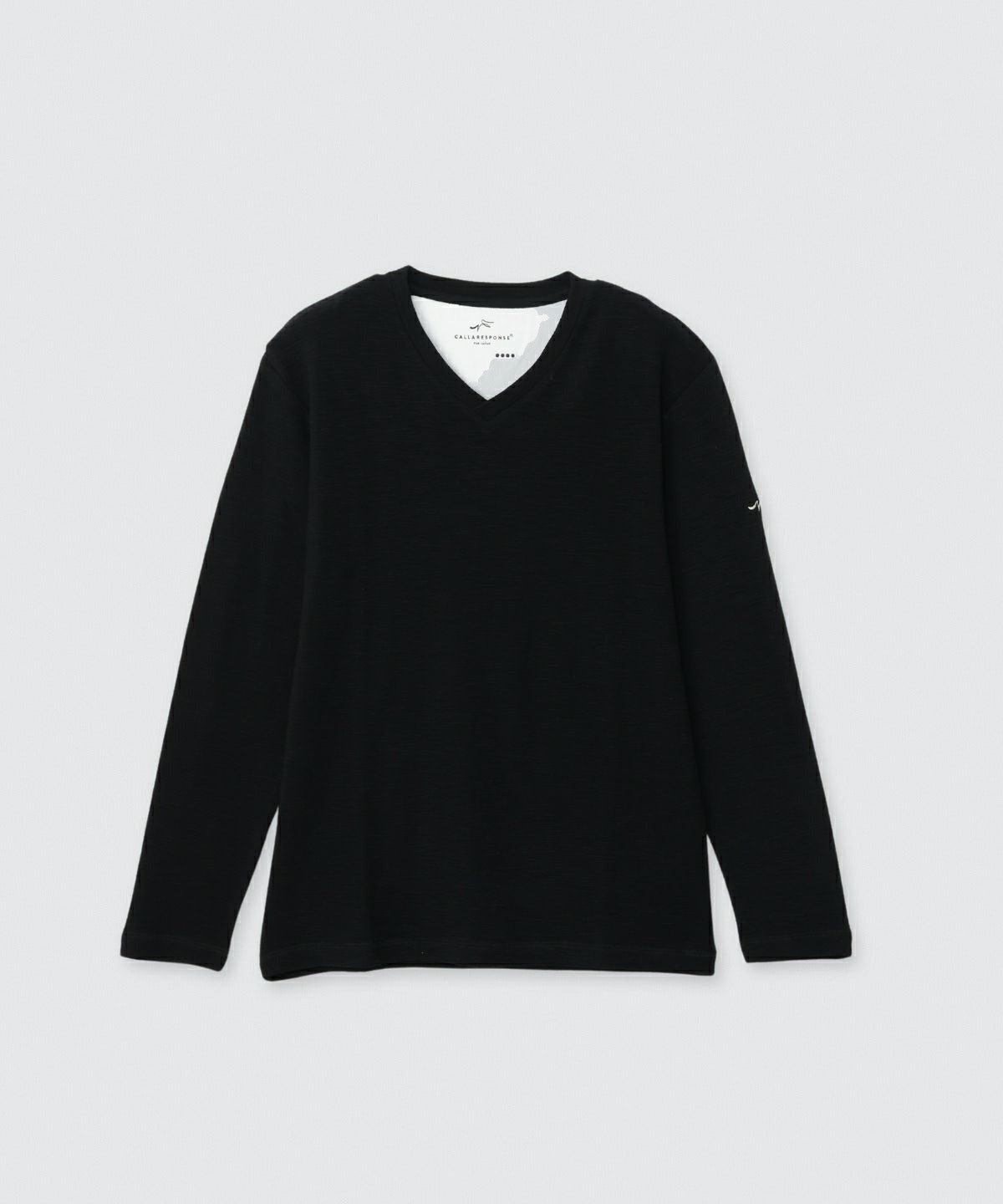 メランジ/Vネック長袖Tシャツ