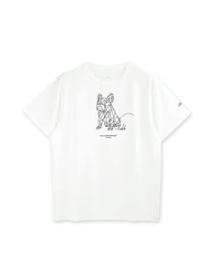 プリント半袖Tシャツ(フレンチブル/ジオメトリック)