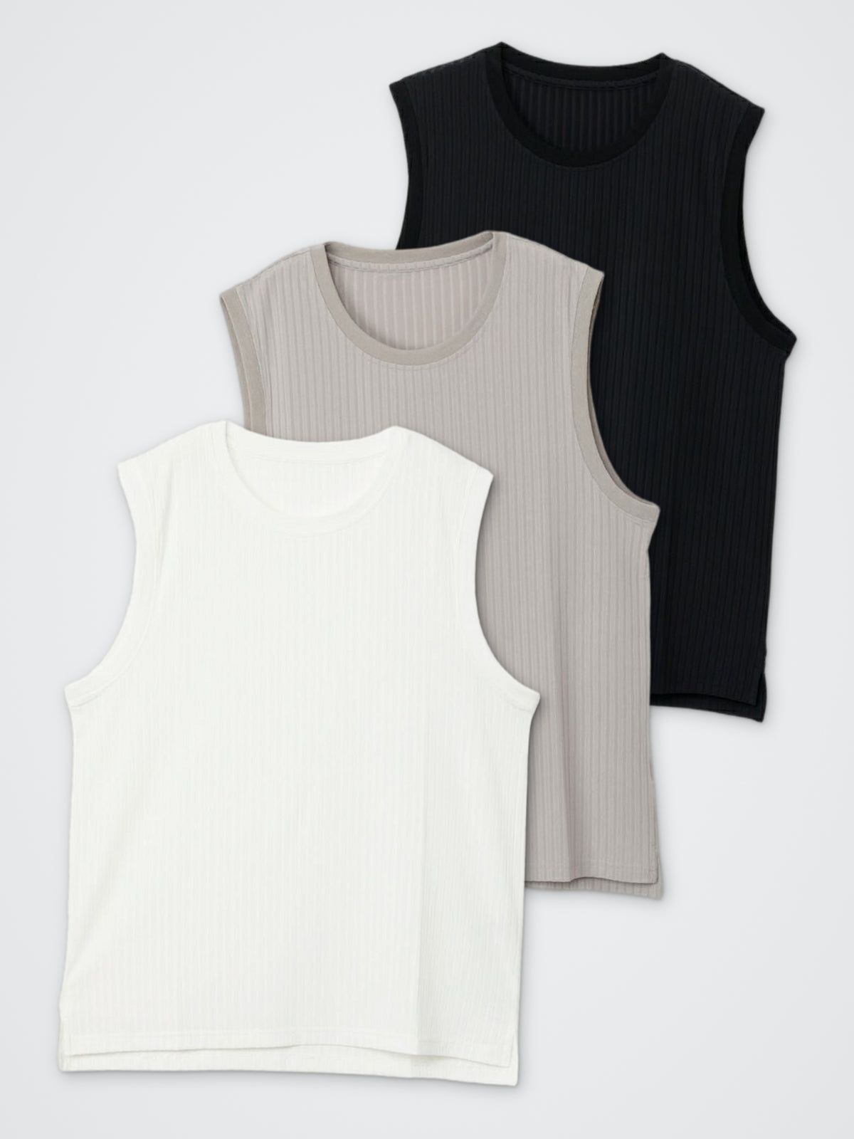 トタンリブタンクトップ カラー展開(BLACK・GRAY・WHITE)