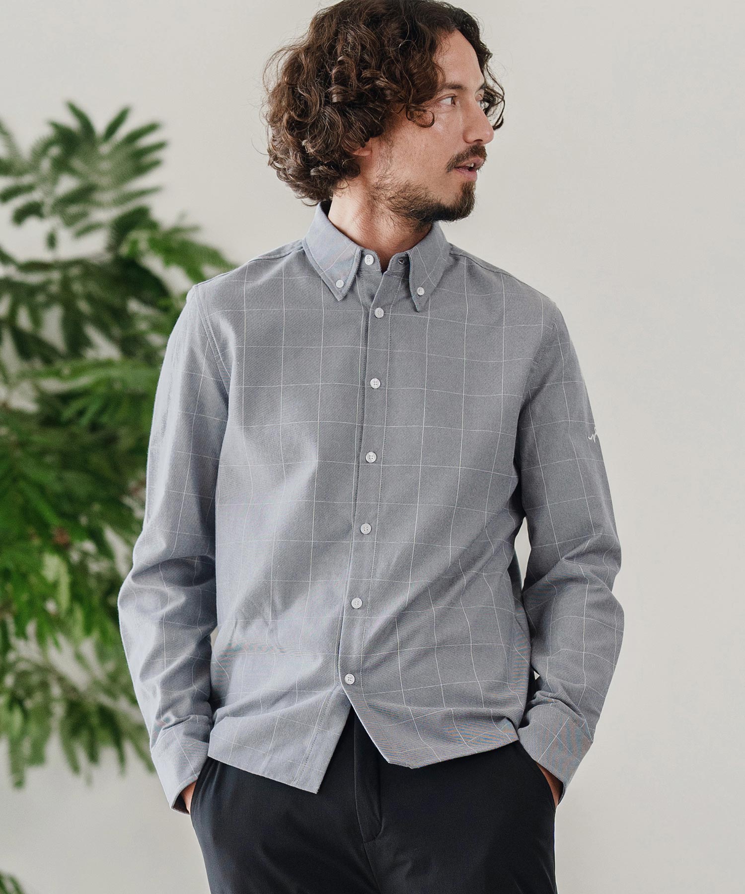 ボタンダウン長袖シャツ(裏起毛)