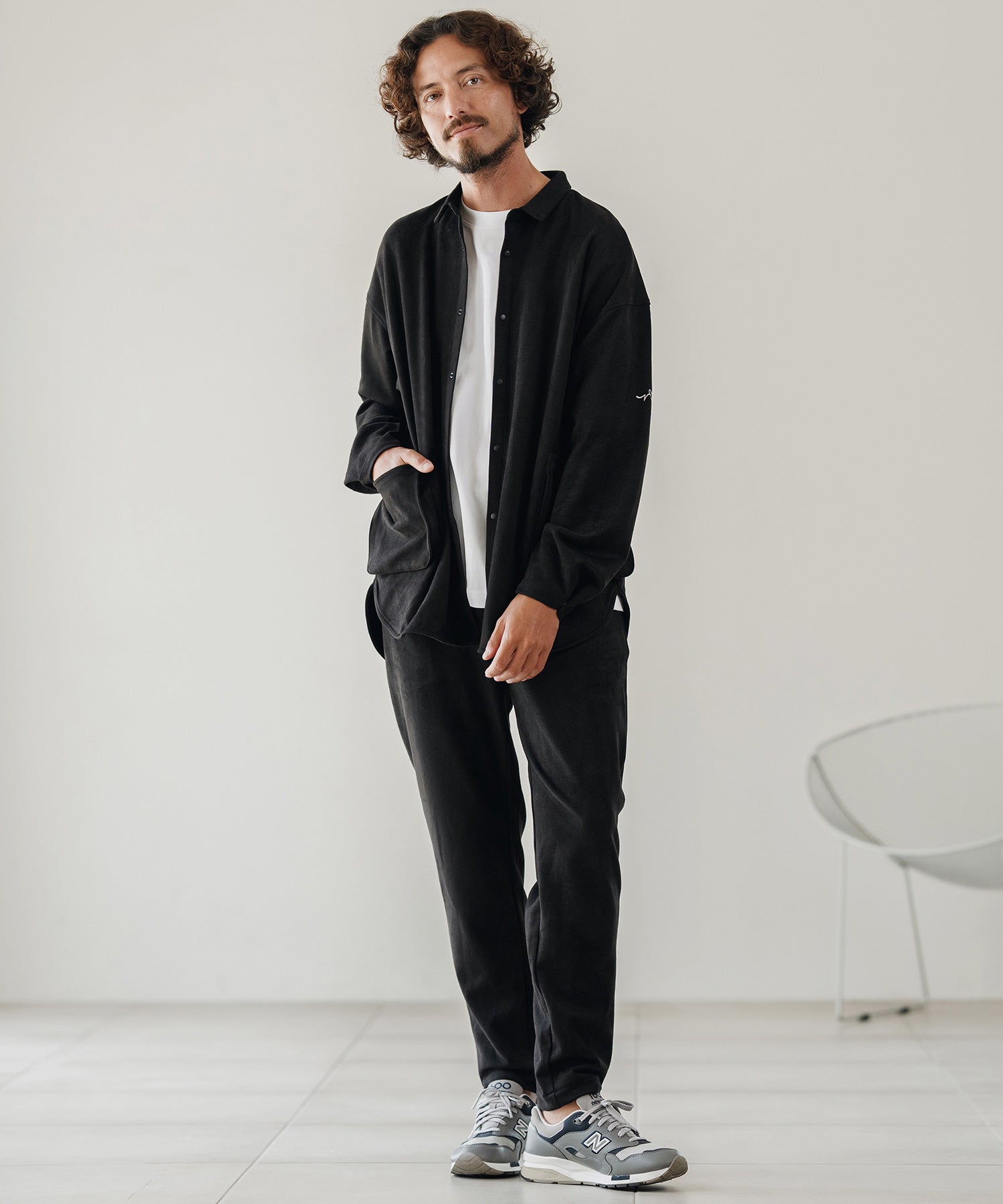 スエードライク/ロングパンツ