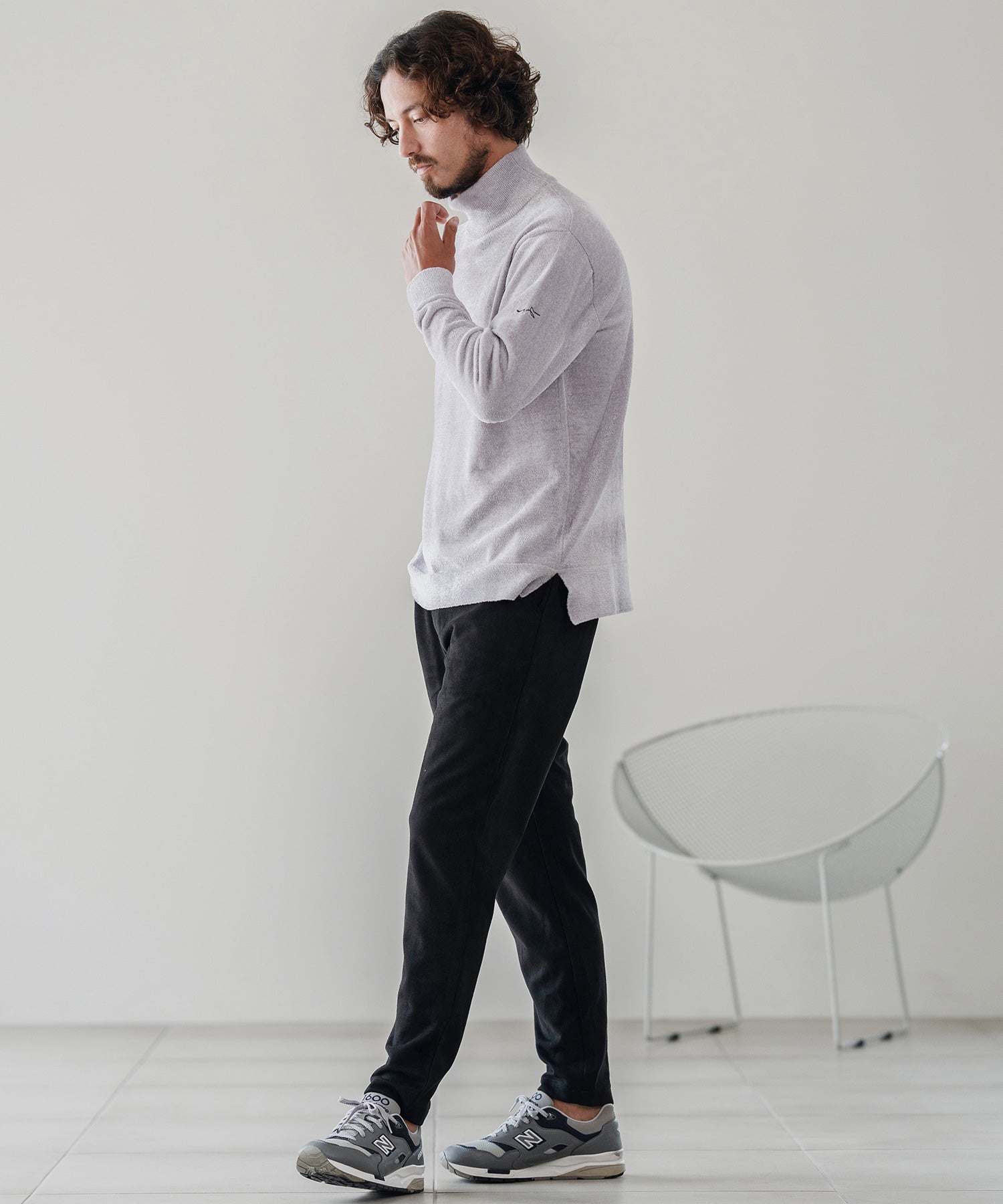 スエードライク/ロングパンツ