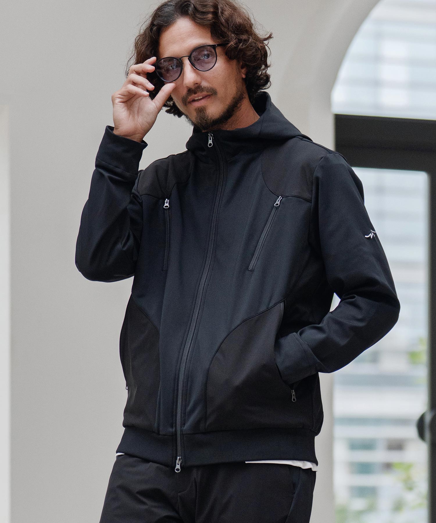 切り替えZIPパーカー(裏起毛)