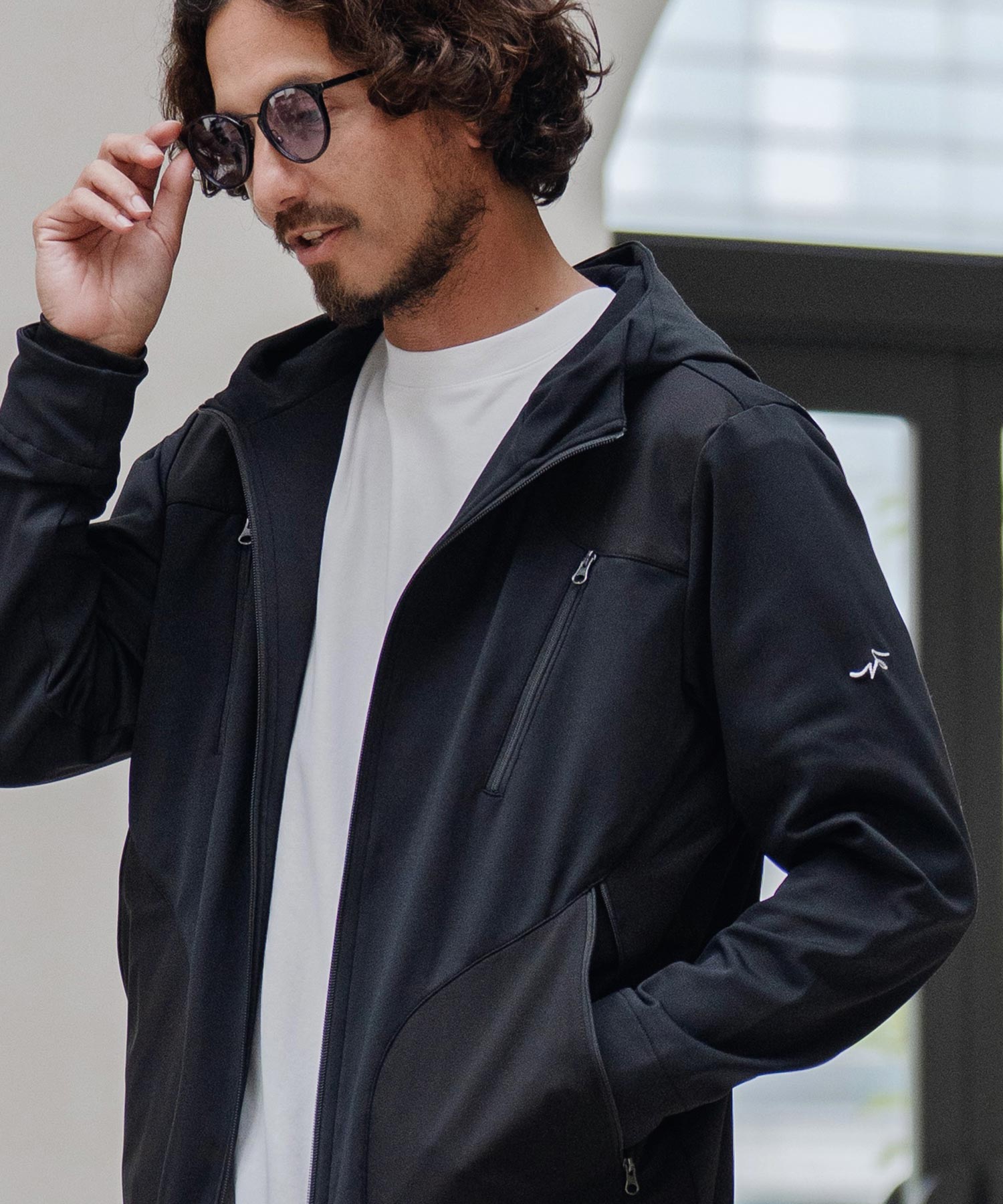 切り替えZIPパーカー(裏起毛)