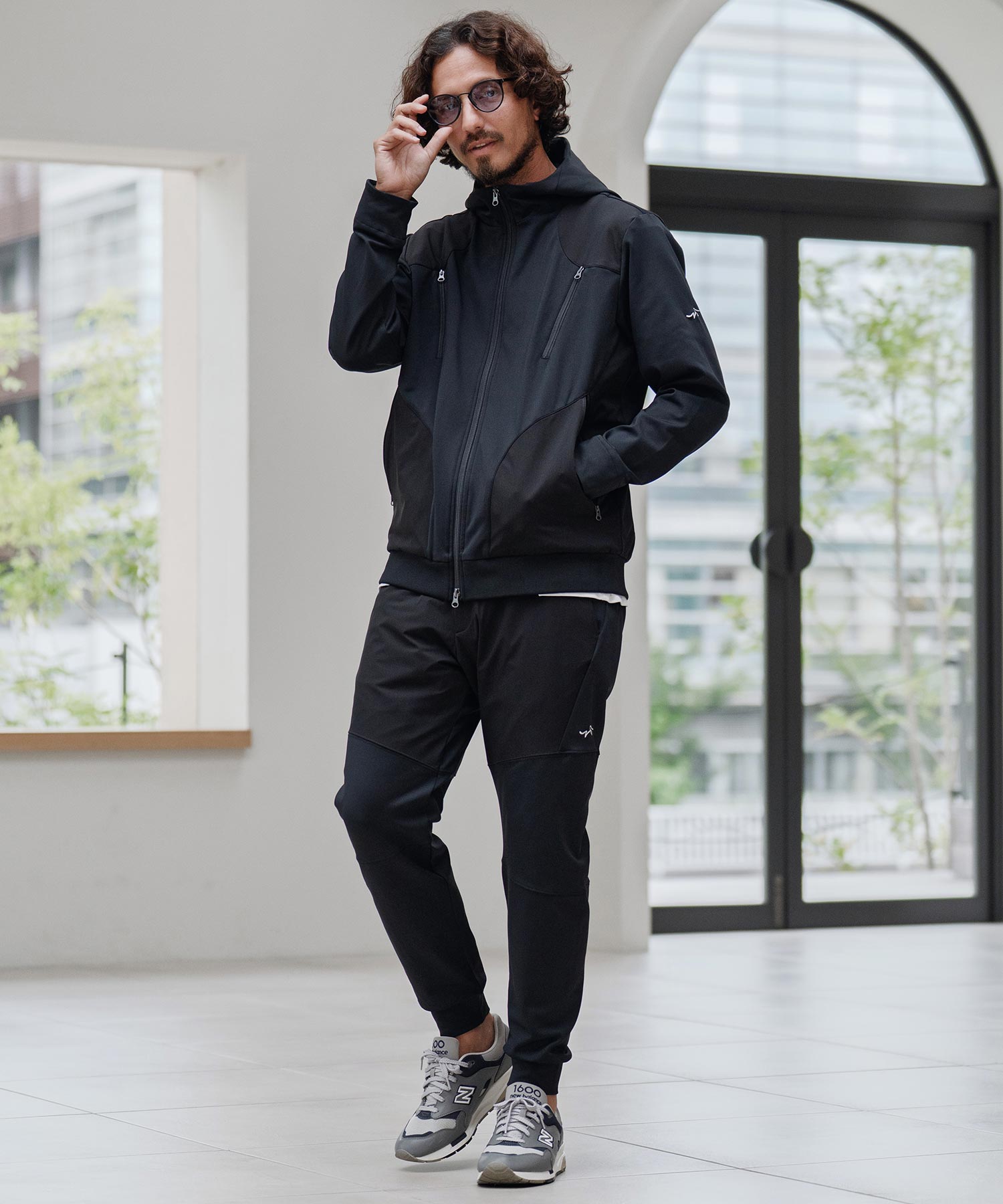 切り替えZIPパーカー(裏起毛)