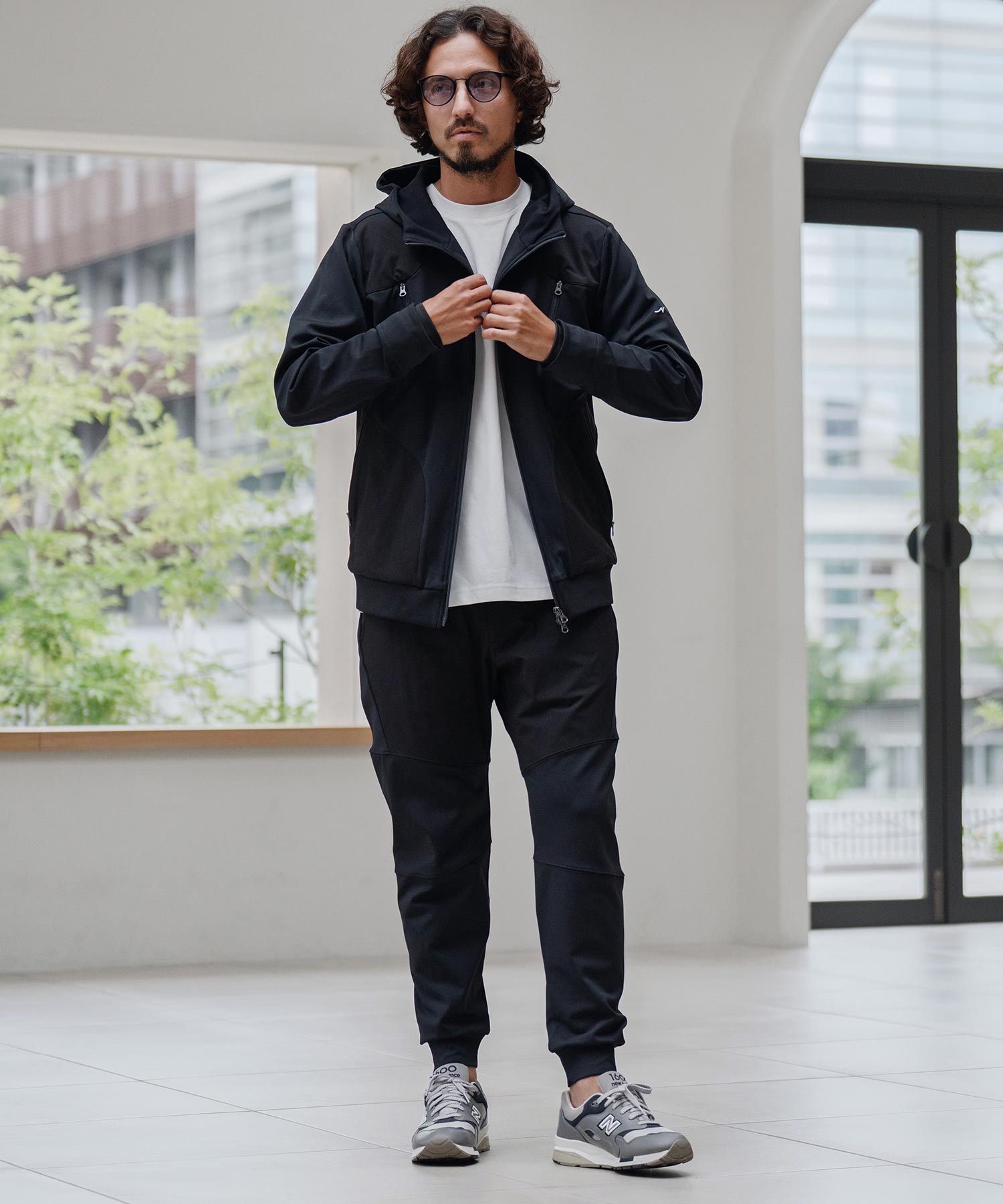 切り替えZIPパーカー(裏起毛)