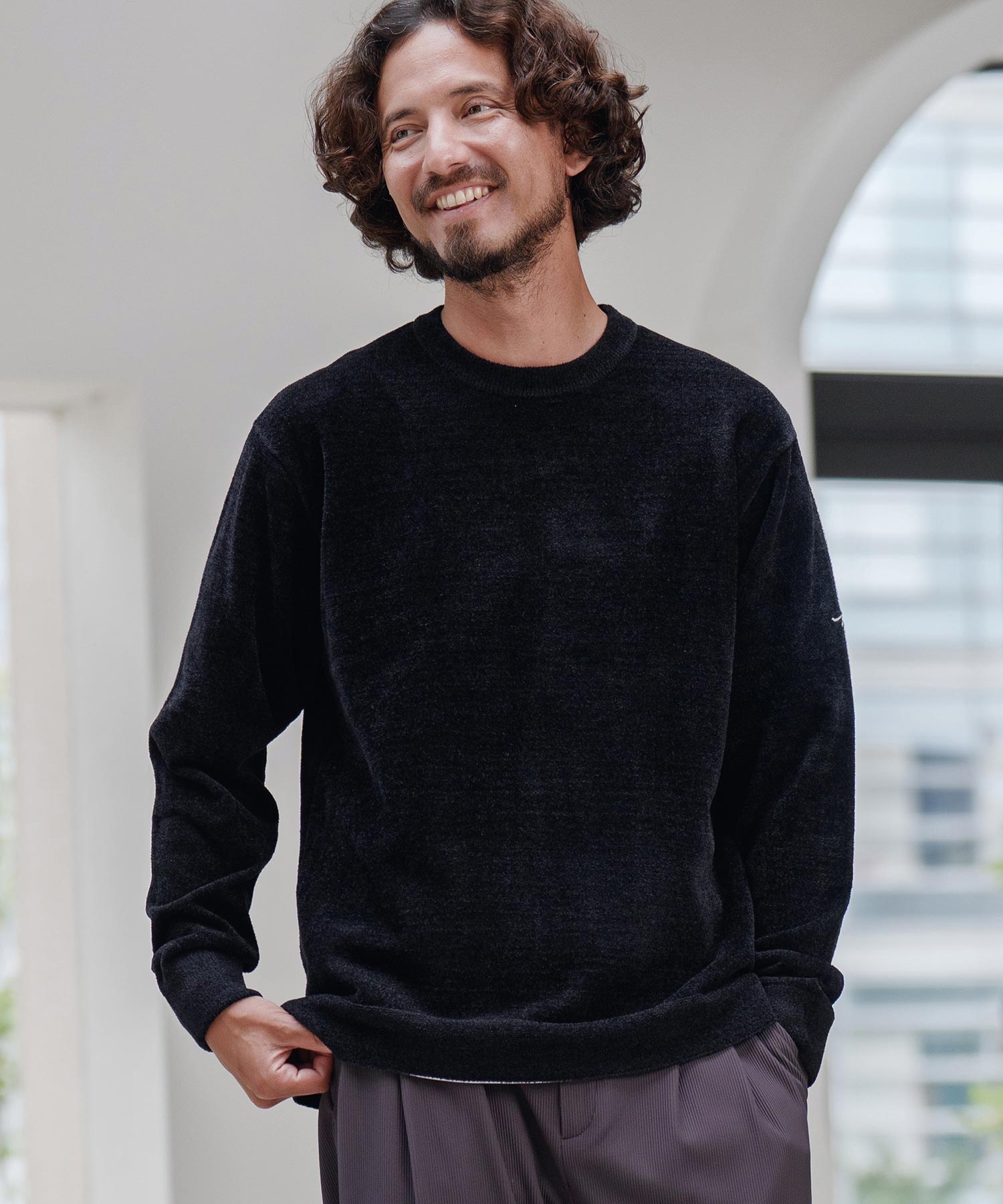 サイセンタク/シャギークルーニット