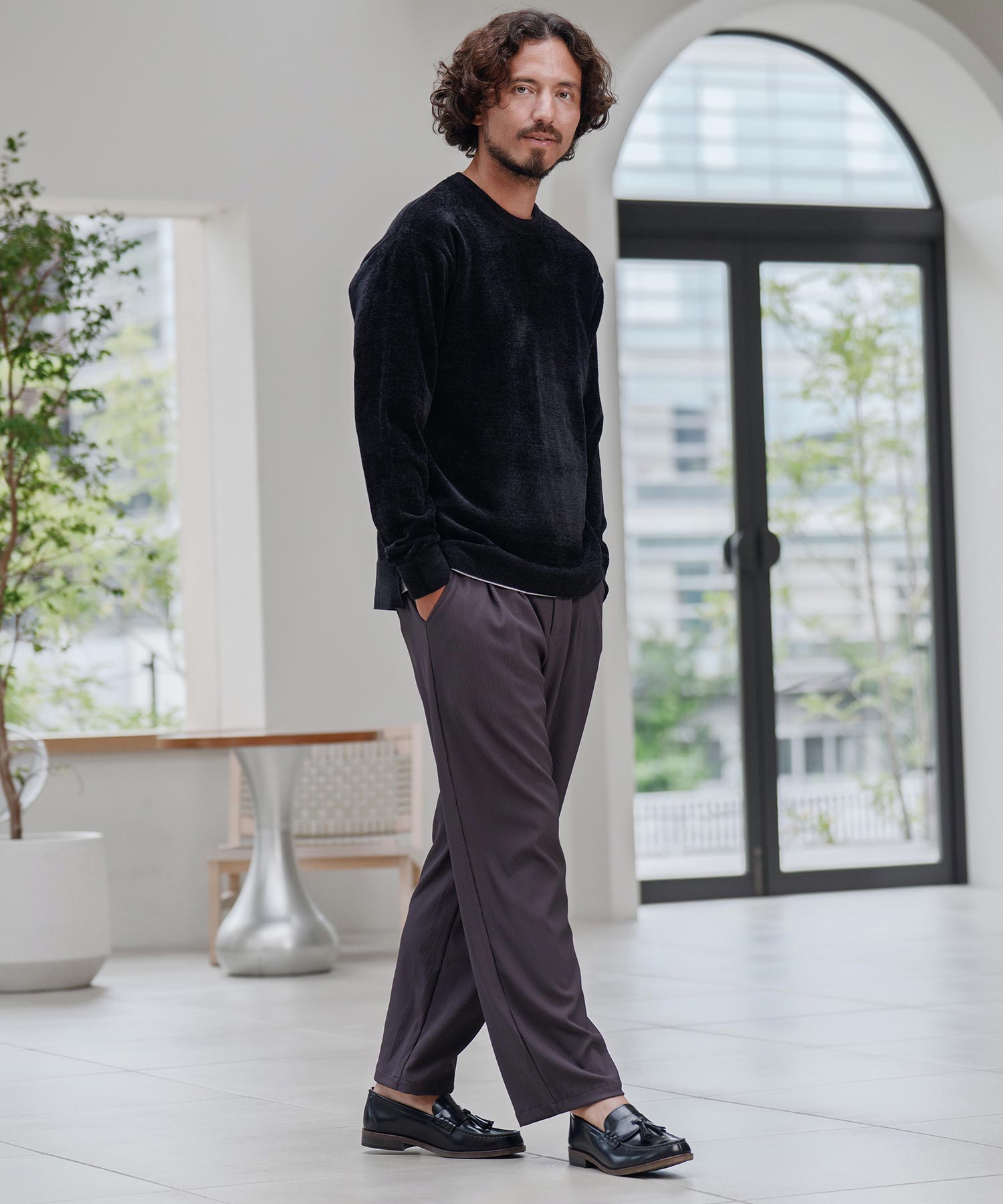 サイセンタク/シャギークルーニット