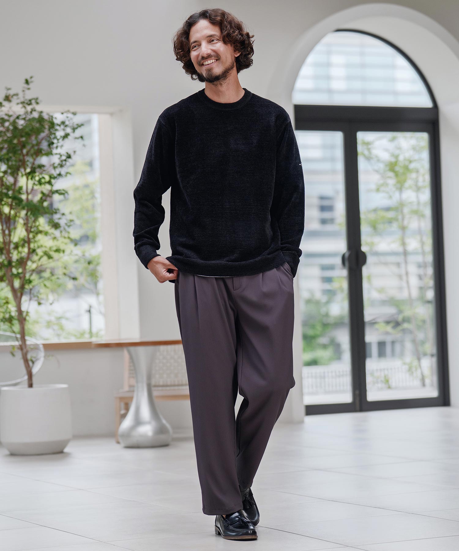 サイセンタク/シャギークルーニット