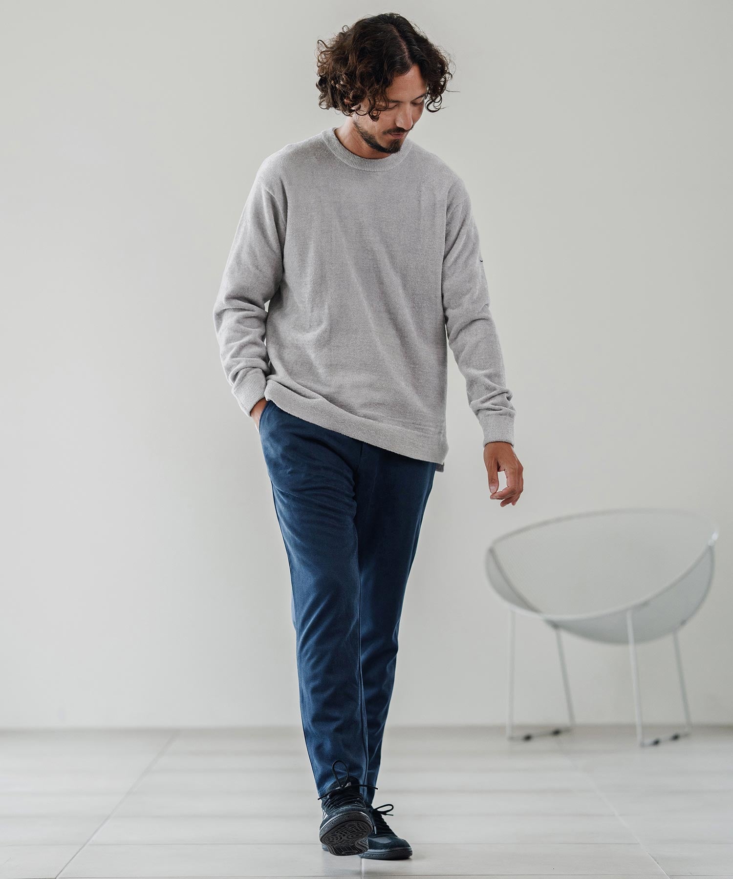 サイセンタク/シャギークルーニット