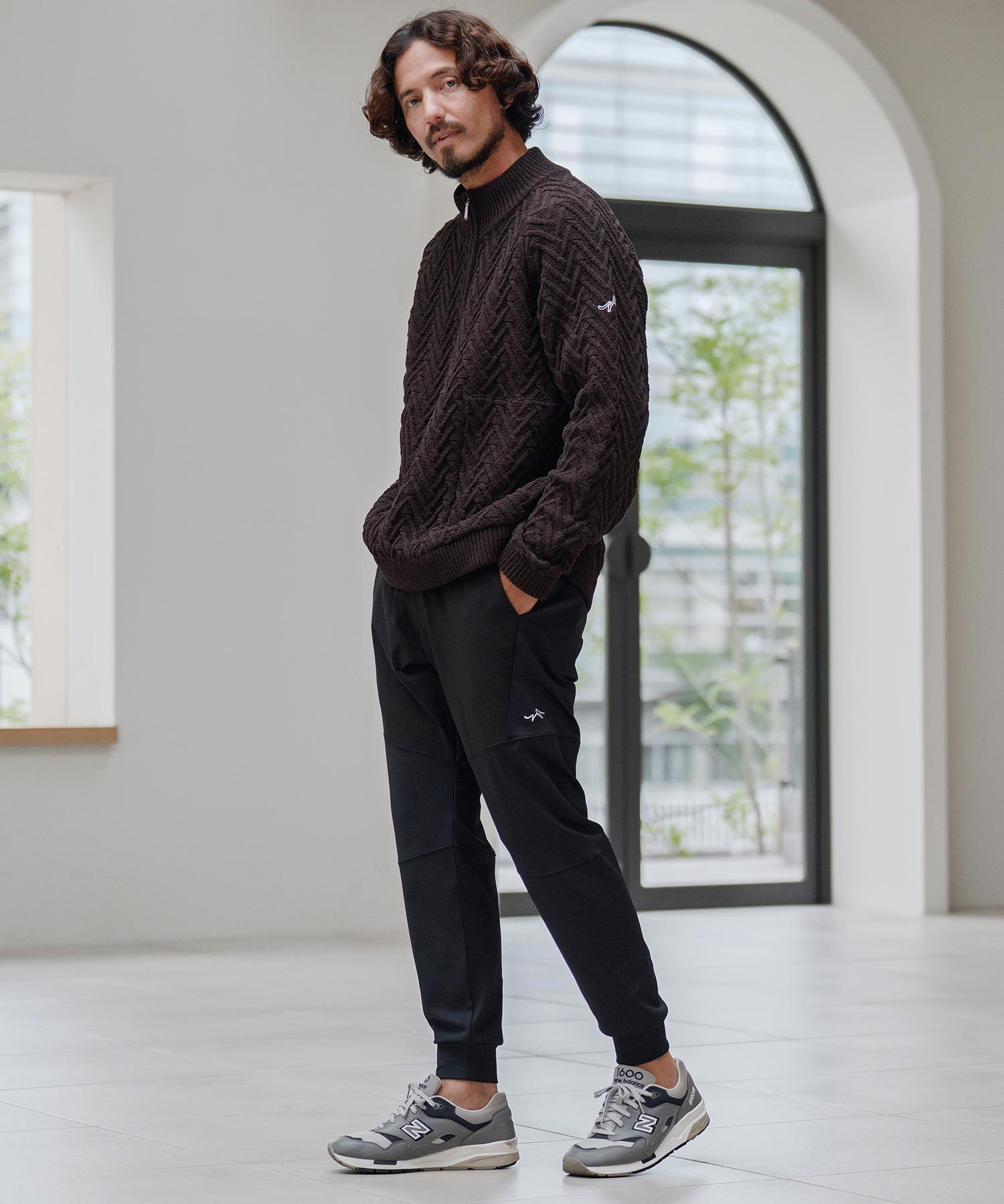 切り替えジョガーパンツ(裏起毛)