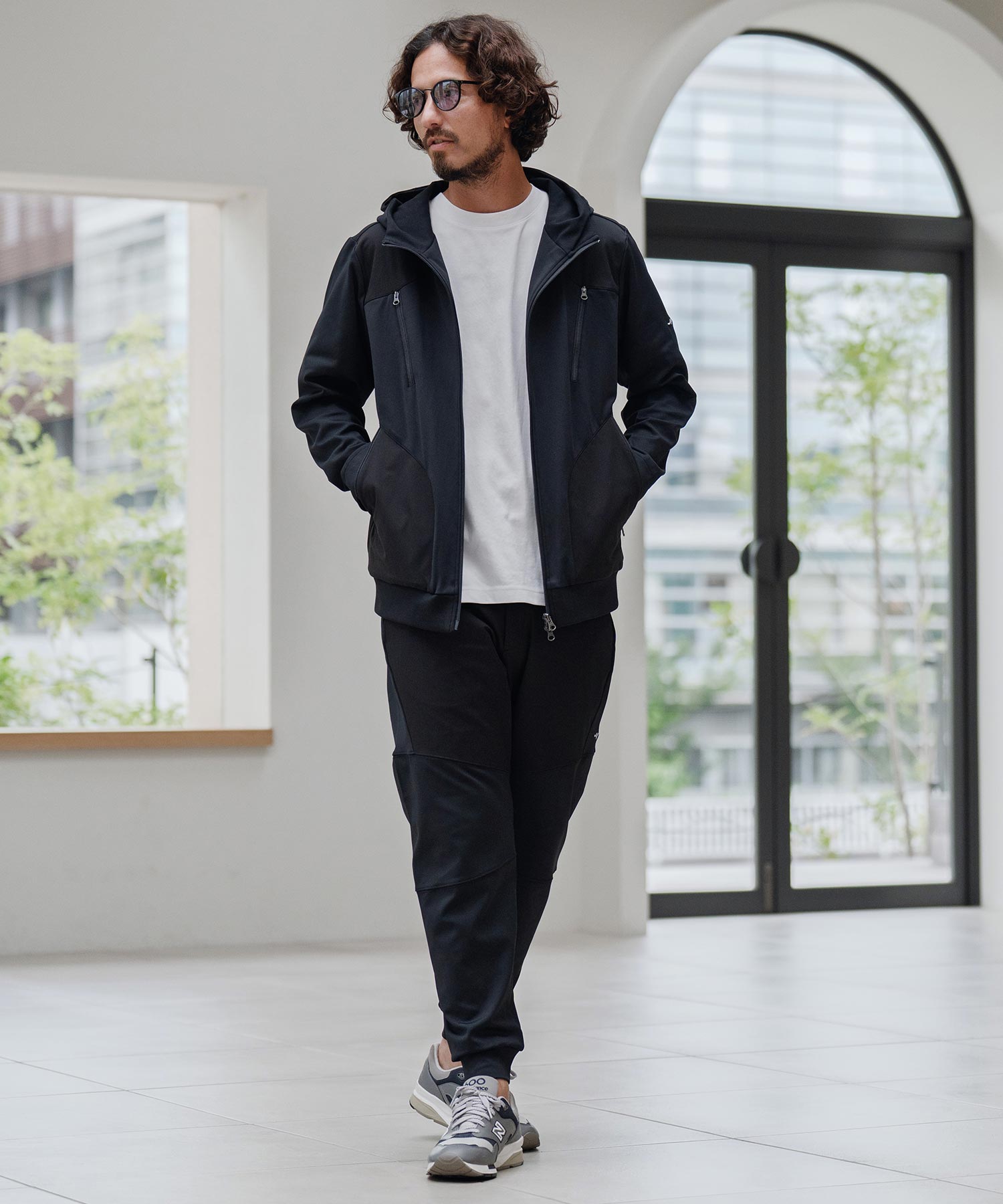 切り替えジョガーパンツ(裏起毛)