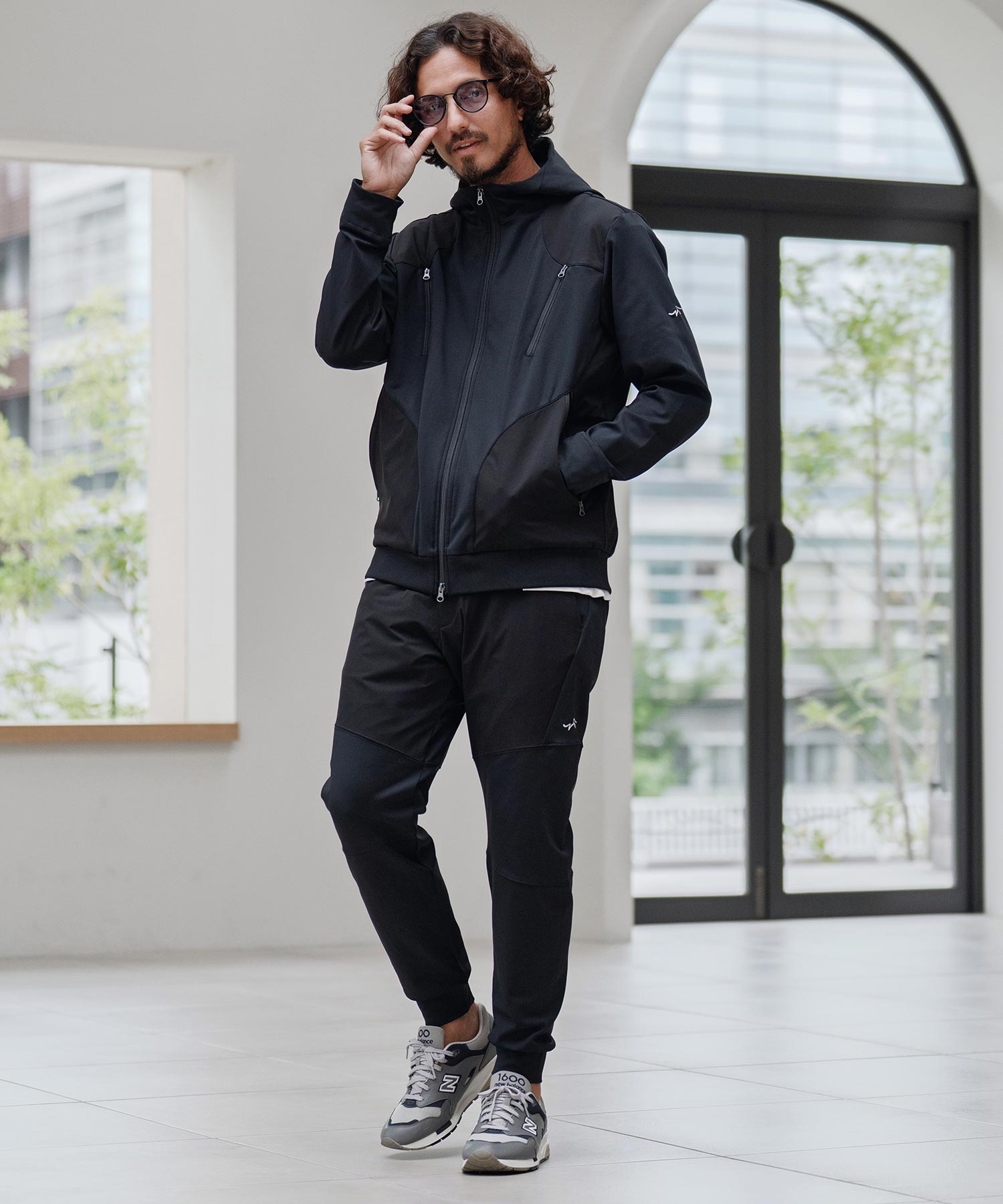 切り替えジョガーパンツ(裏起毛)