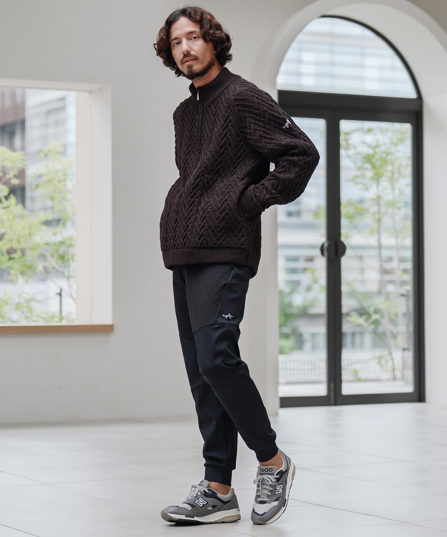 切り替えジョガーパンツ(裏起毛)