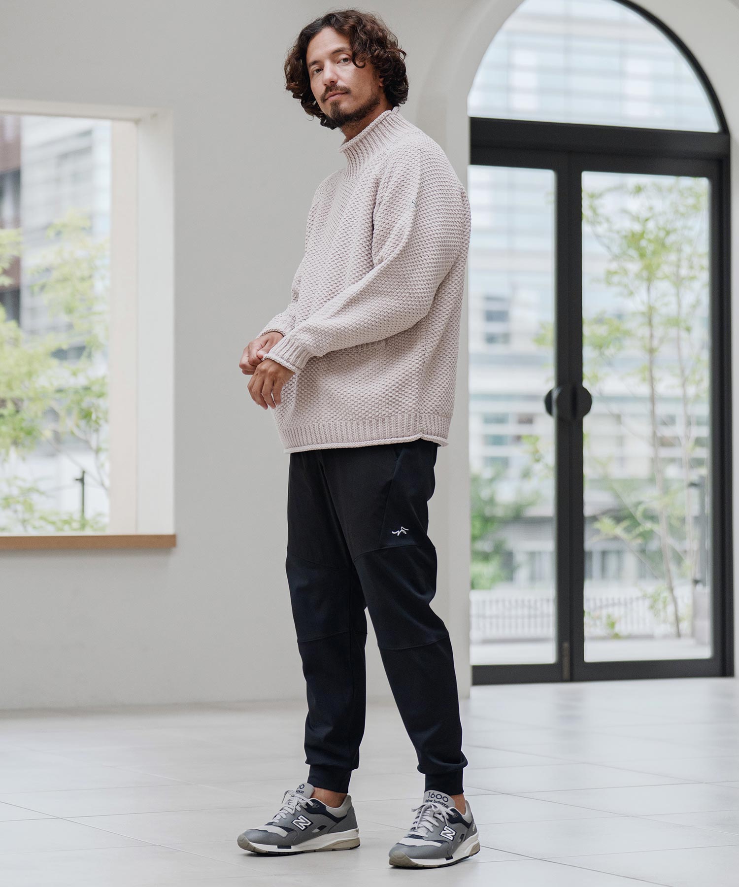 切り替えジョガーパンツ(裏起毛)