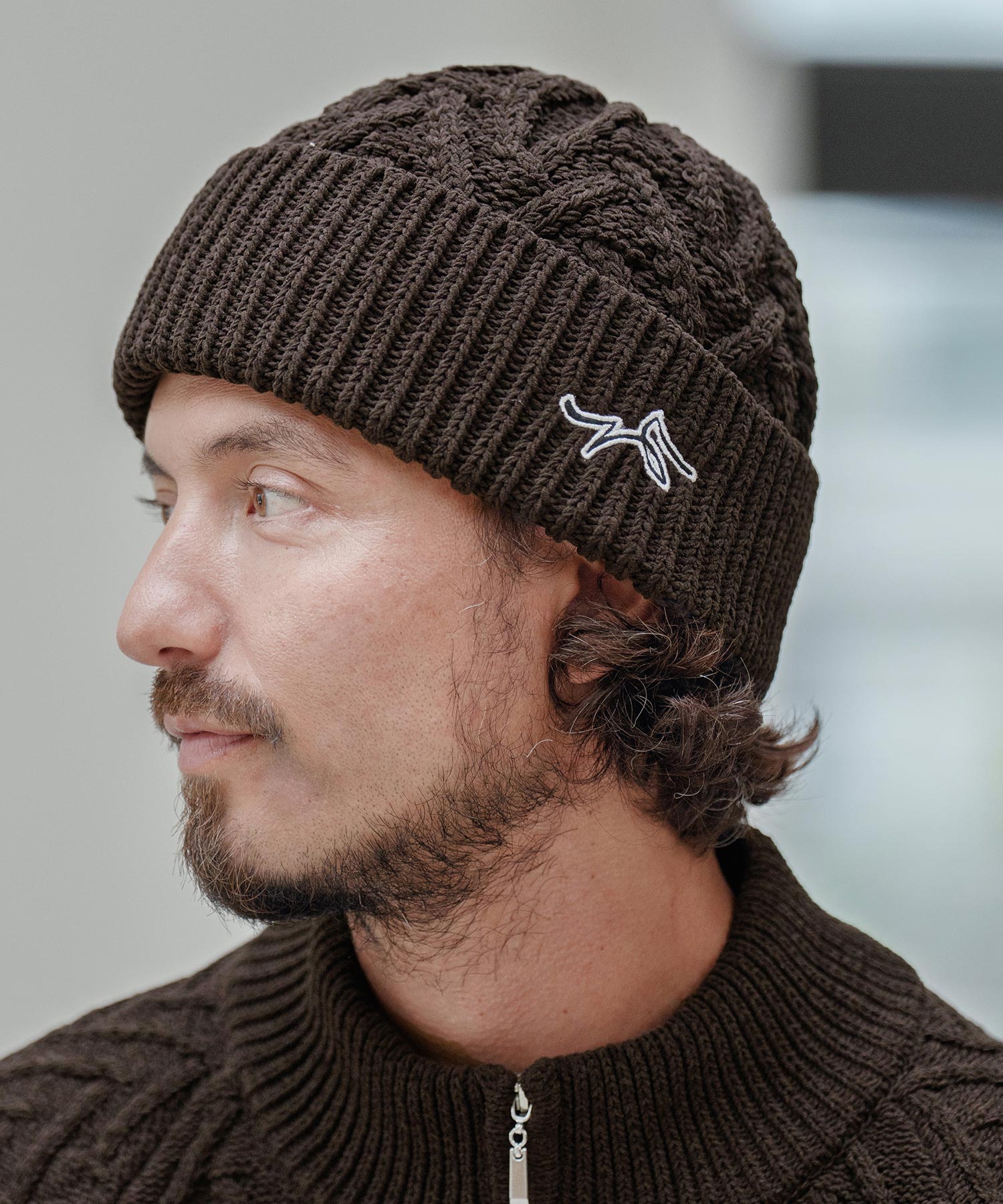 サイセンタク/ニットキャップ(ヘリンボーン)