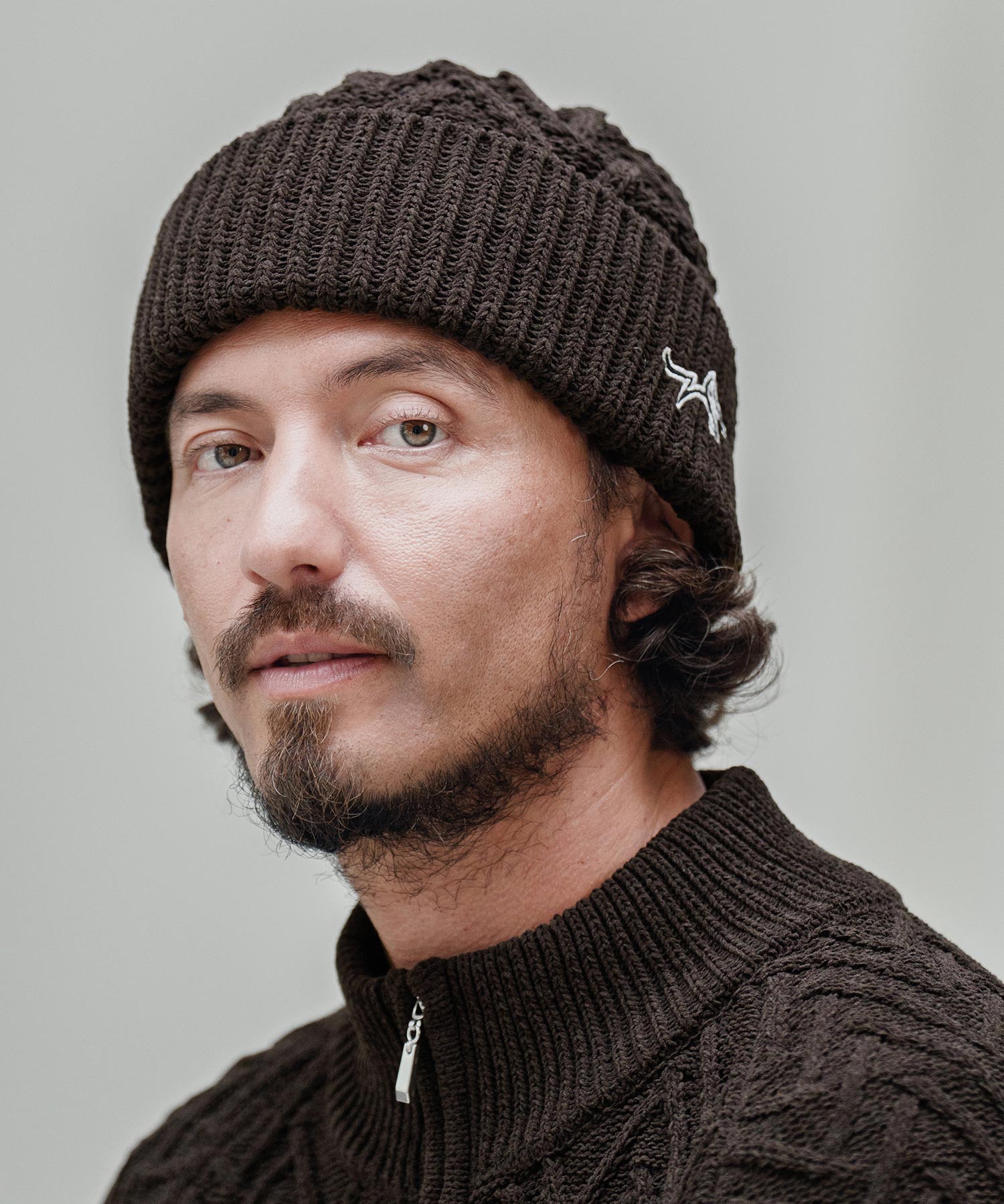 サイセンタク/ニットキャップ(ヘリンボーン)