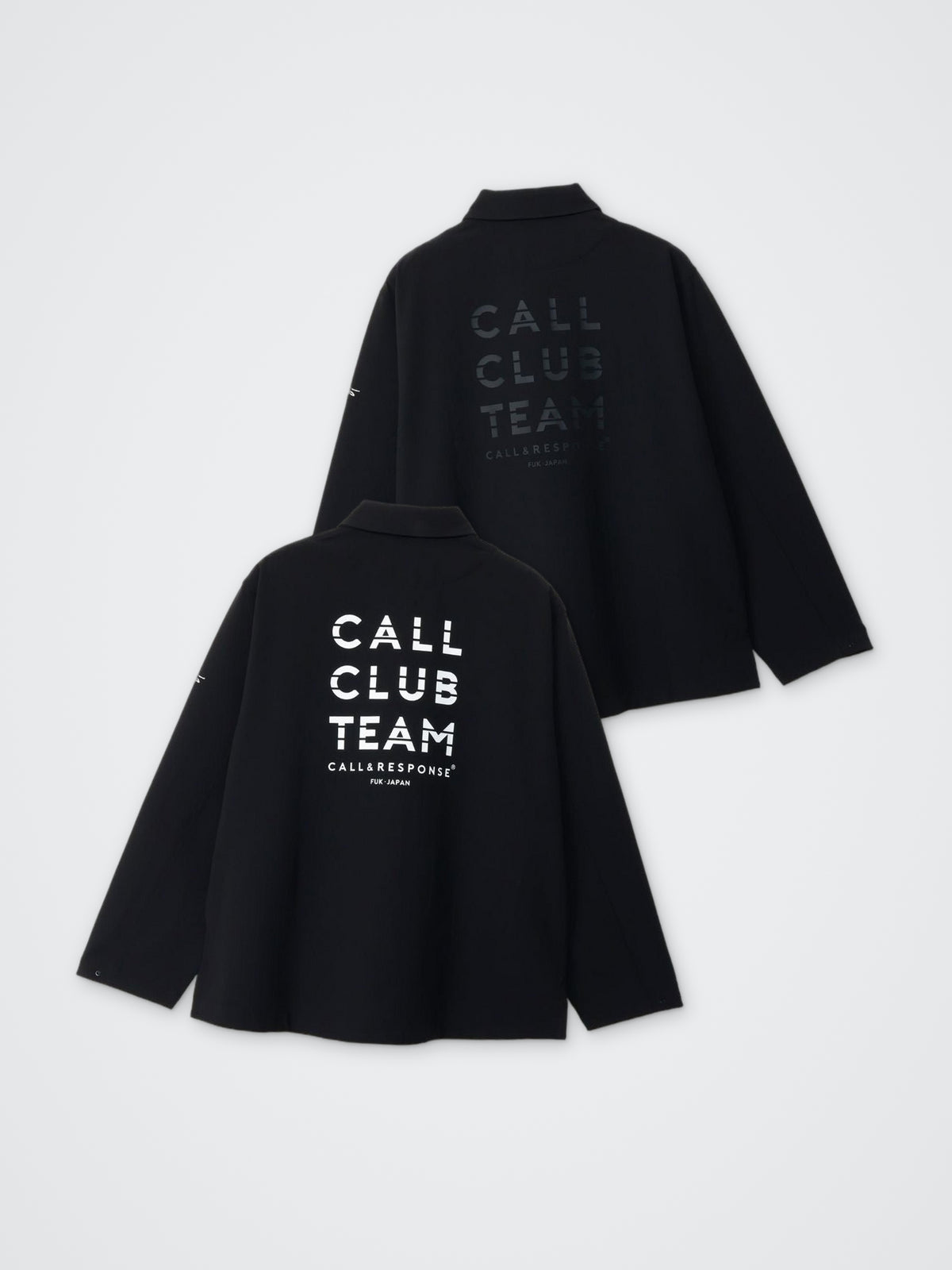 CALL CLUB TEAMシングルジャケット カラー展開 背面(BLK_BLK・BLK_WHT)