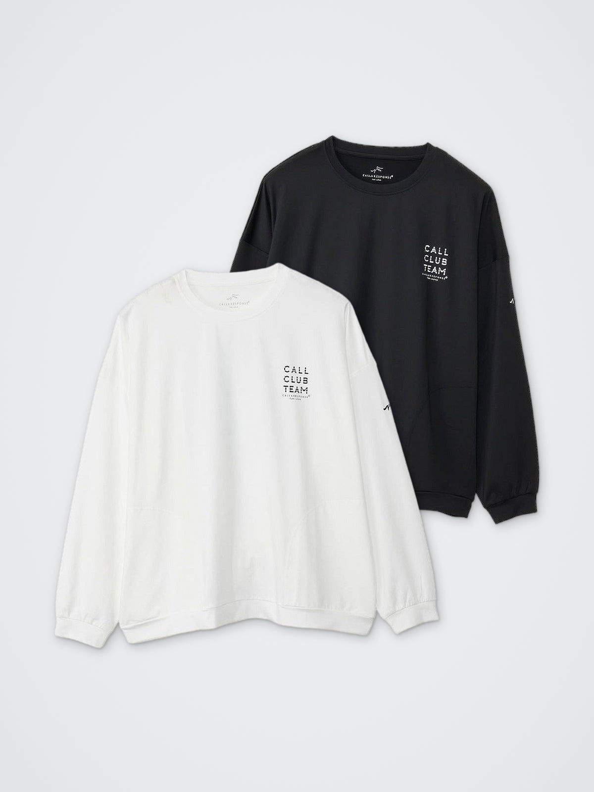 オーバー長袖プルオーバー(CALLチーム) カラー展開(BLK_WHT・WHT_BLK)