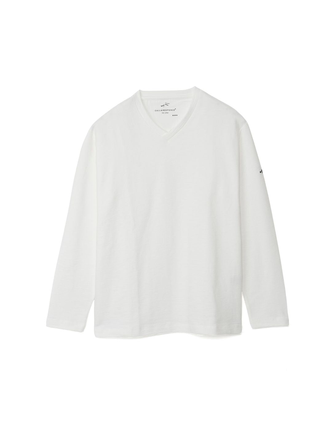 メランジVネック長袖Tシャツ