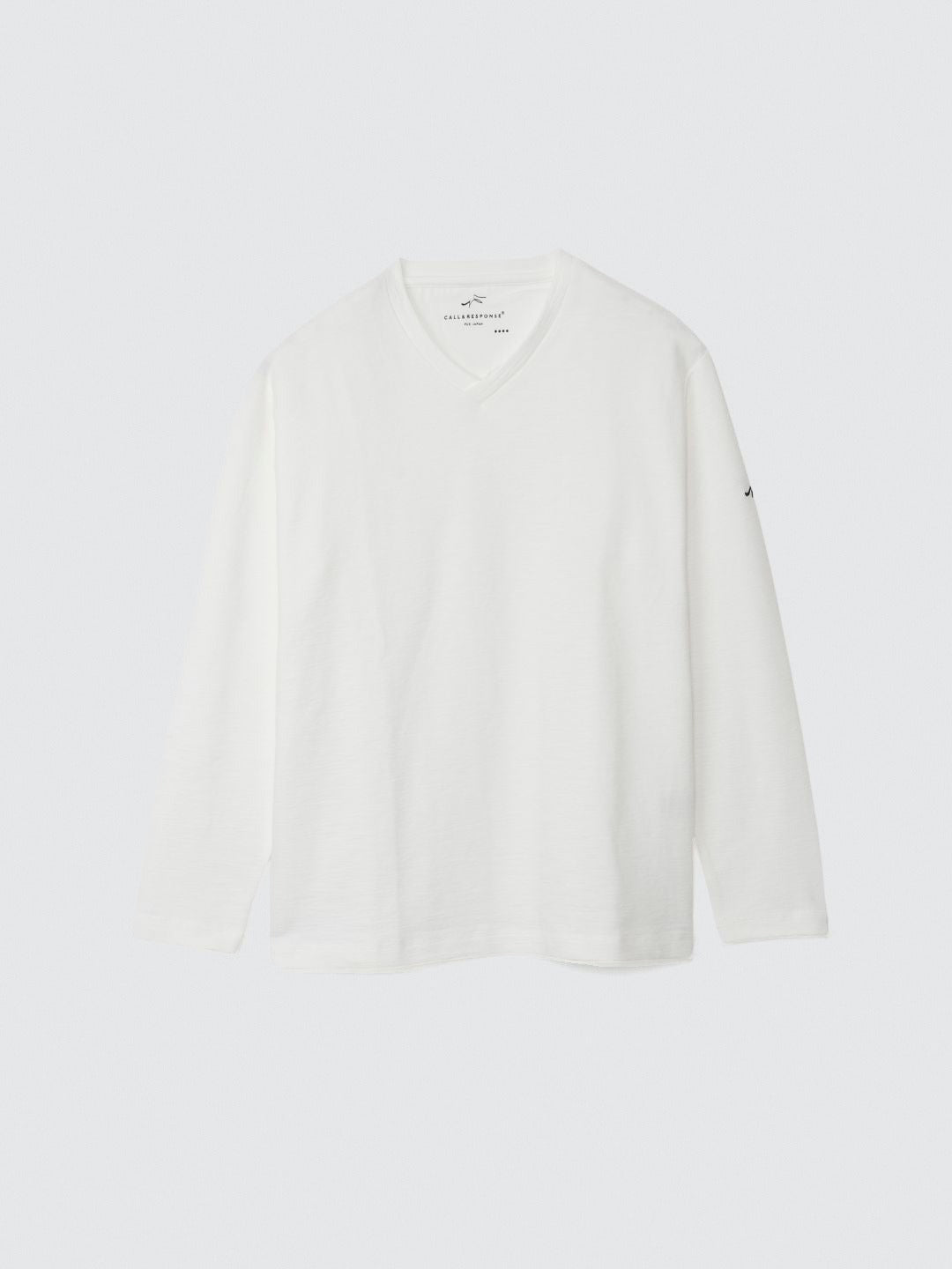 メランジVネック長袖Tシャツ