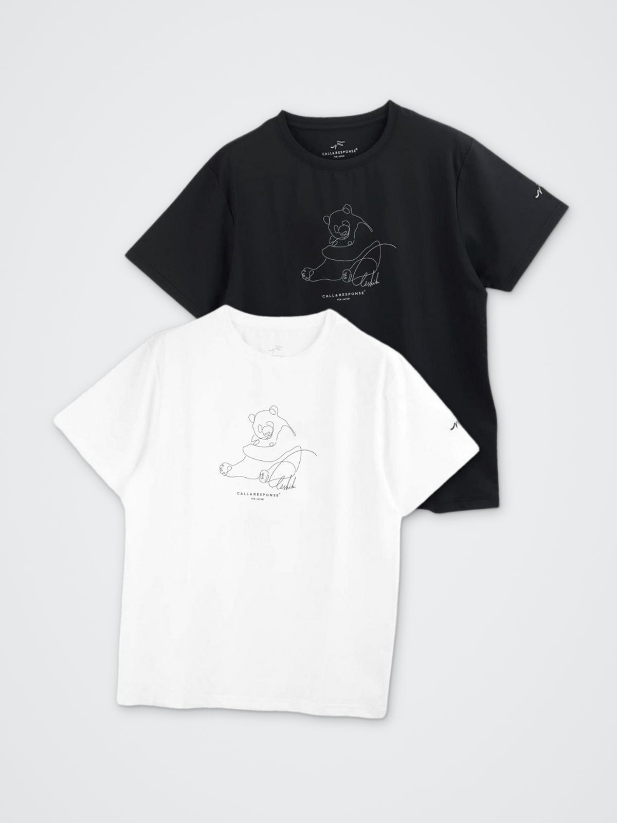 プリント半袖Tシャツ(アート/パンダ) カラー展開(BLACK・WHITE)