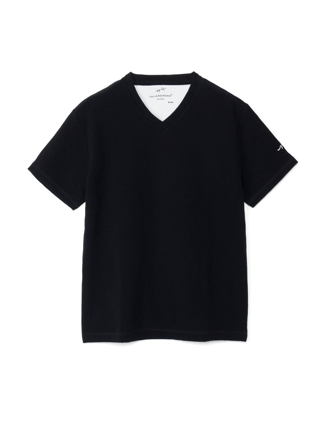 メランジVネック半袖Tシャツ