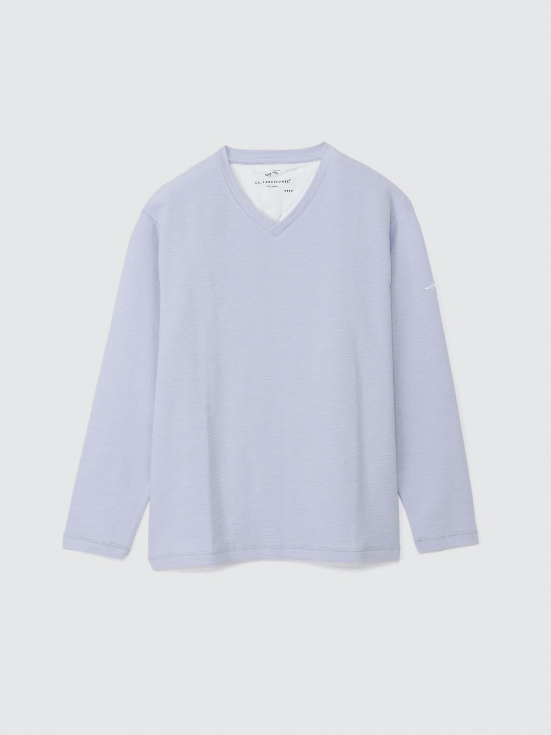 メランジVネック長袖Tシャツ