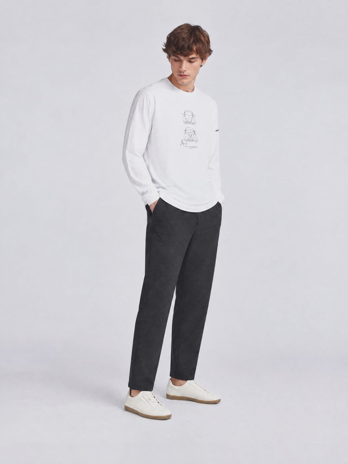 プリント長袖Tシャツ(クルマ)