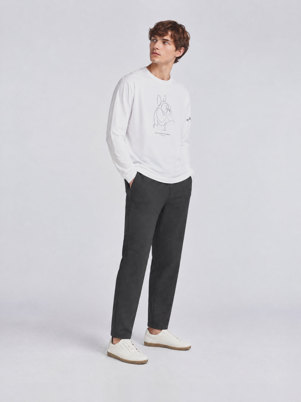 プリント長袖Tシャツ(フレンチブル)