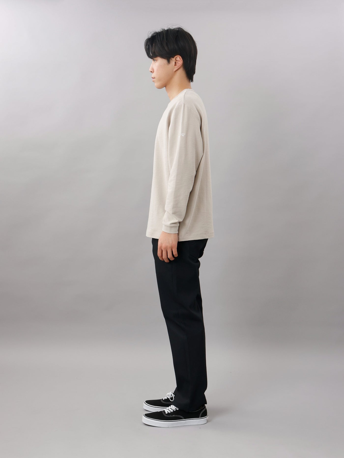 メランジクルー長袖Tシャツ