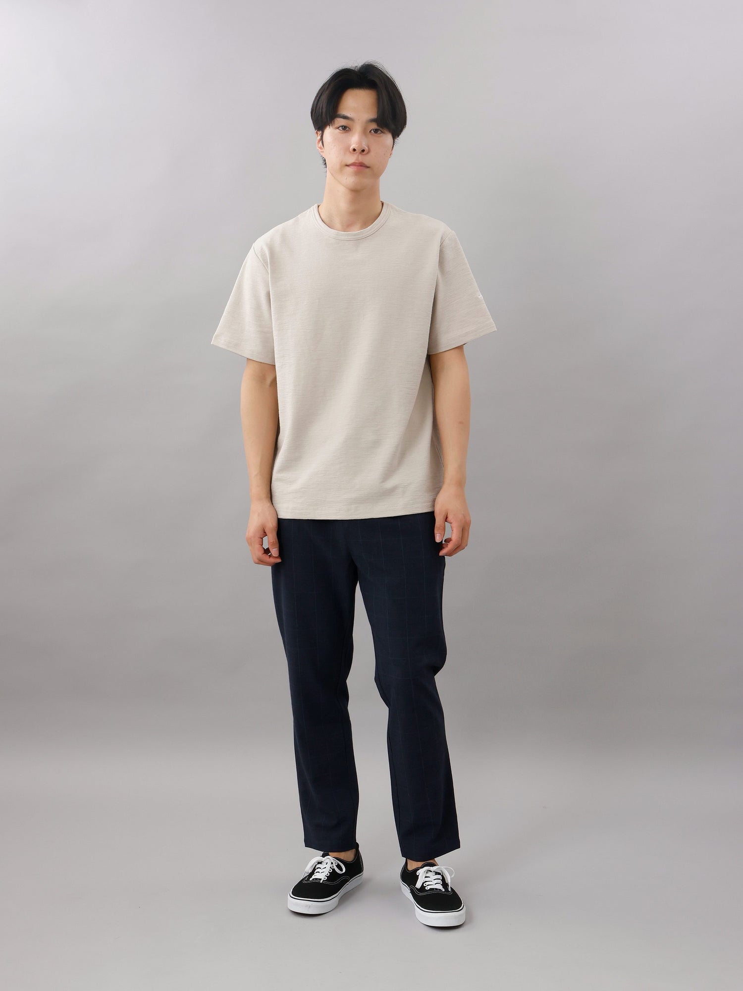 グレンチェックテーパードパンツ