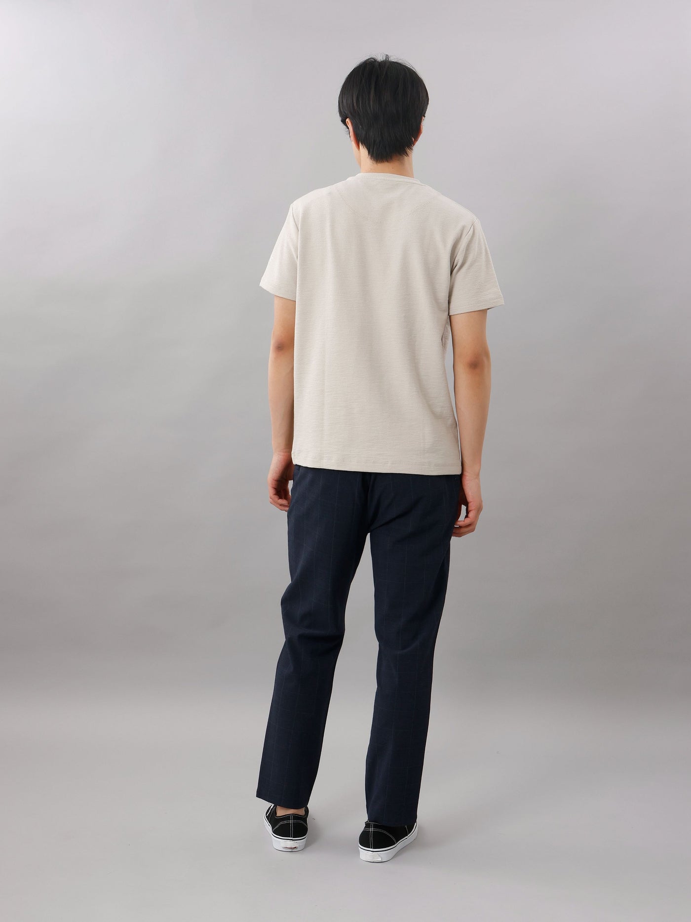 メランジVネック半袖Tシャツ