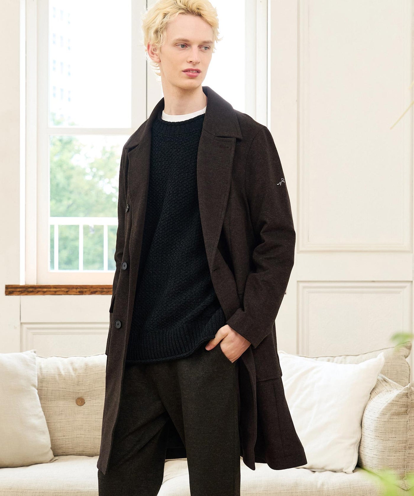 スーパーストレッチロングPコート
