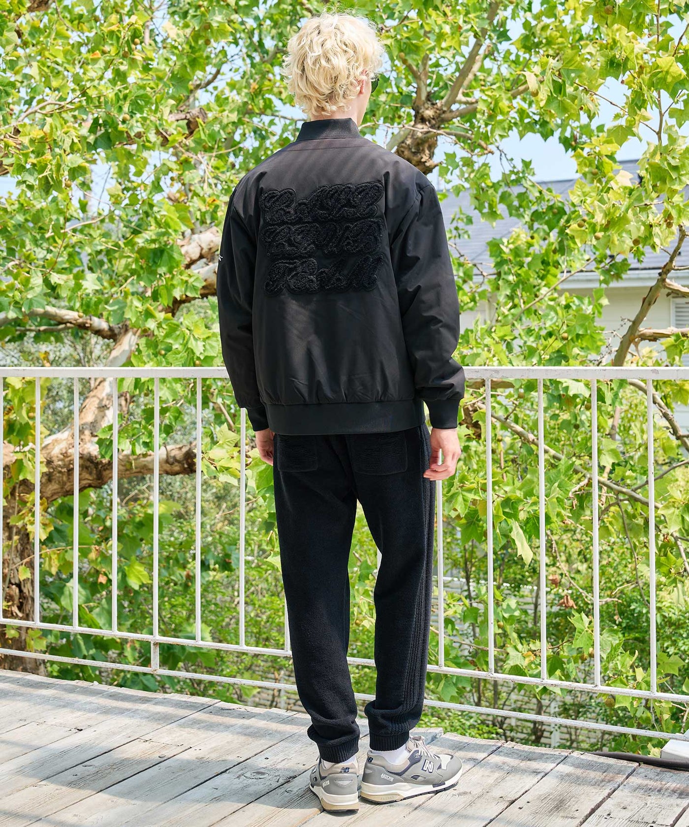 デザインロゴジャカードニットパンツ