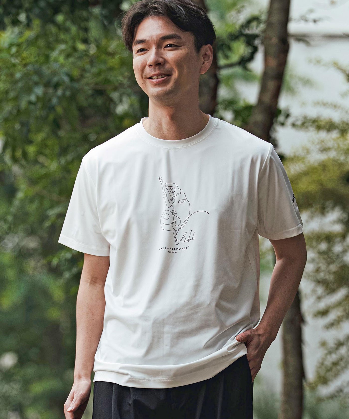 プリント半袖Tシャツ(アート/カメレオン)