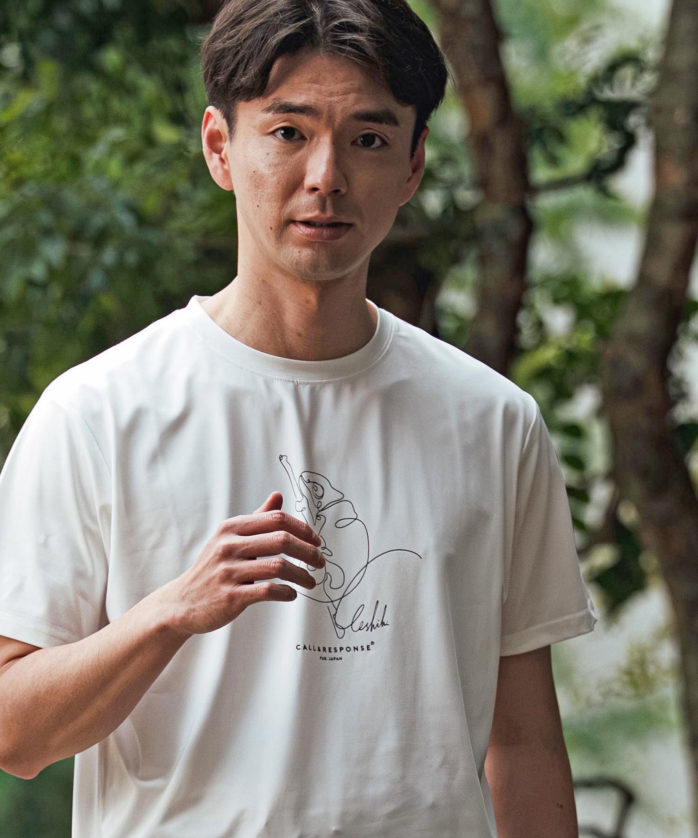 プリント半袖Tシャツ(アート/カメレオン)
