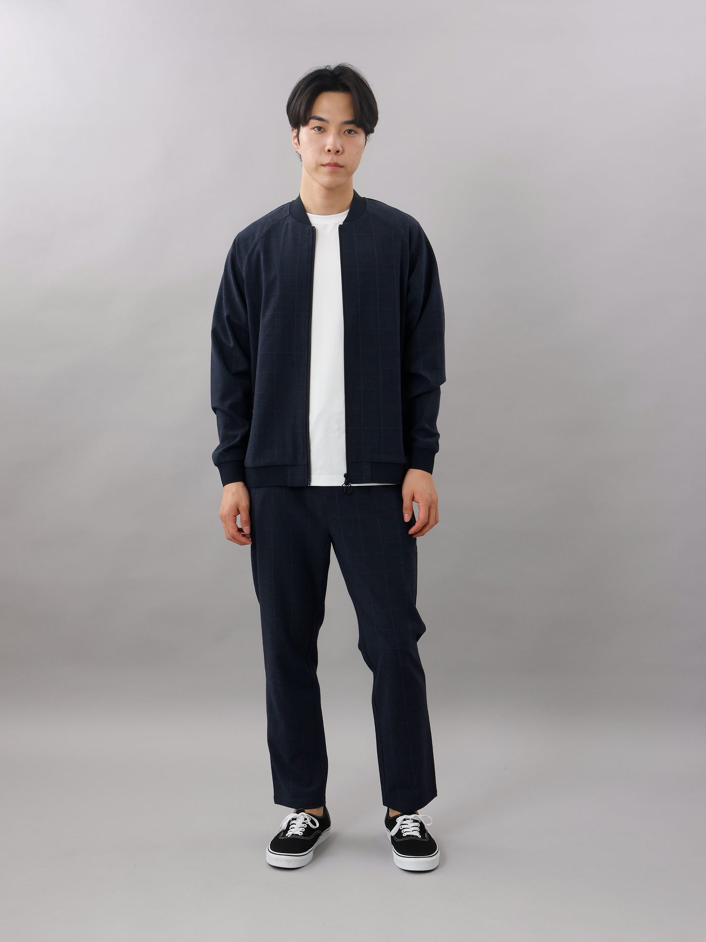 グレンチェックMA-1ブルゾン