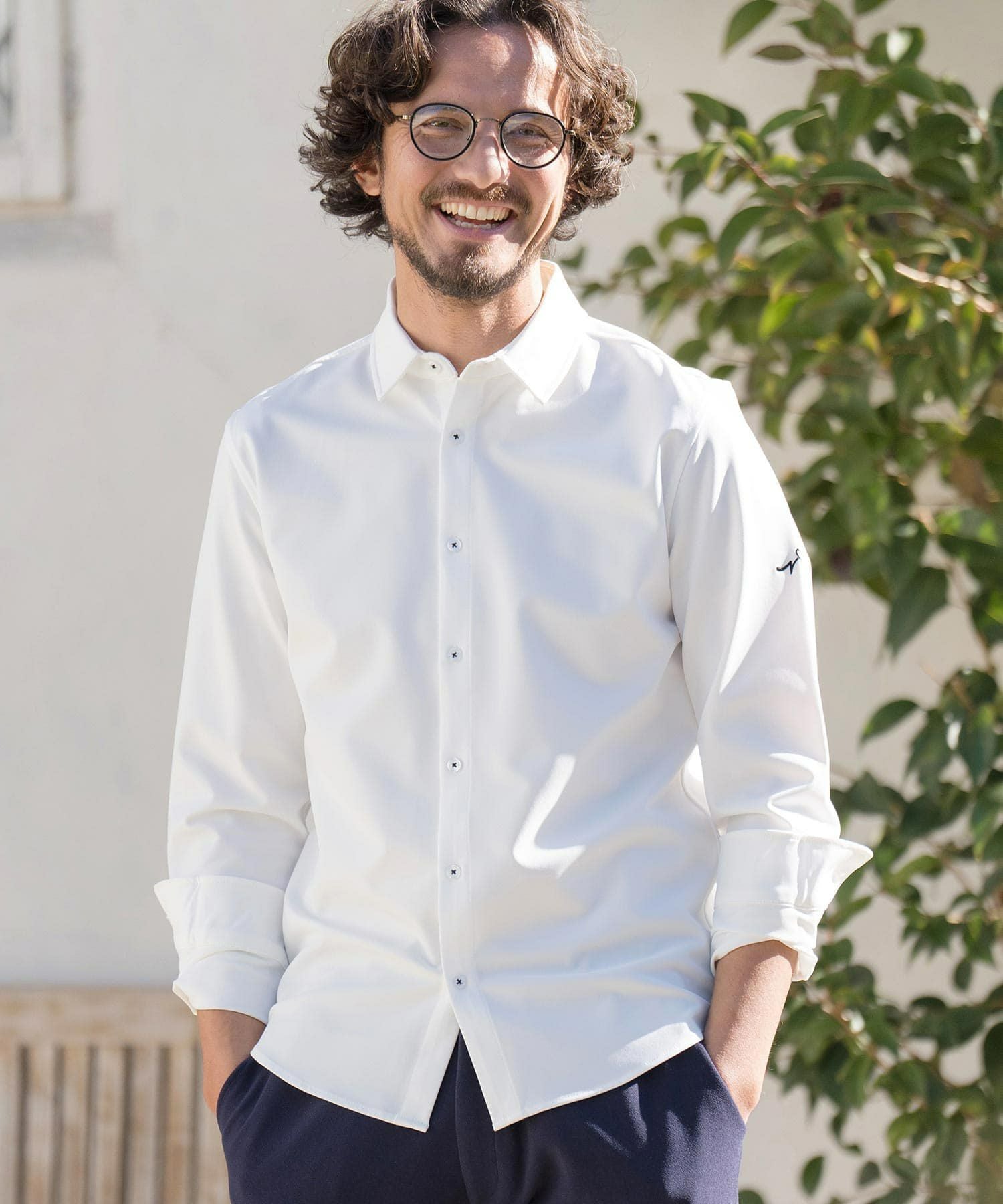 CALL&RESPONSE ホワイト長袖シャツ　ノビル360°/長袖シャツ ノビル360°/長袖シャツ