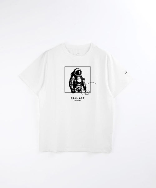 プリント半袖Tシャツ(ART宇宙飛行士)