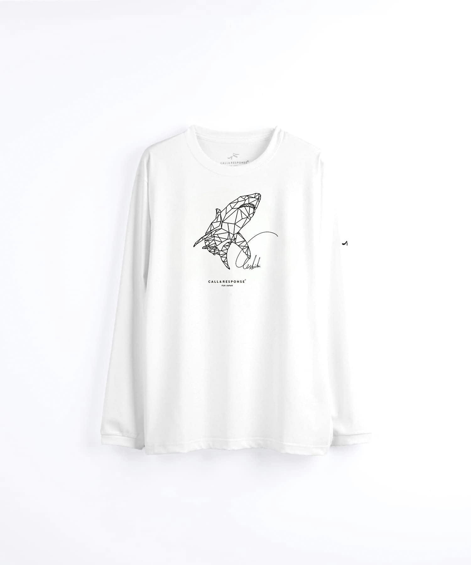 プリント長袖Tシャツ(ジオメトリック/サメ)