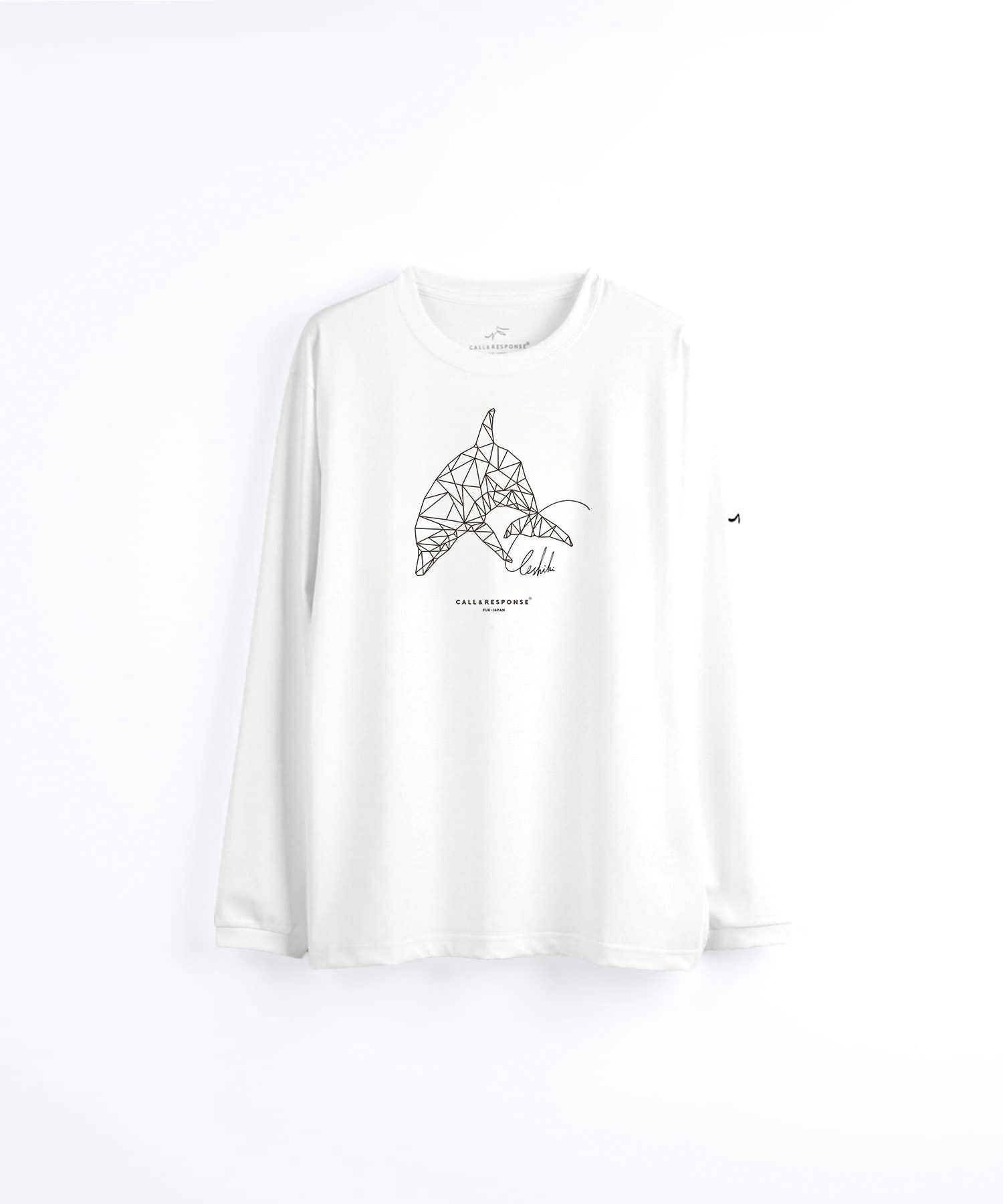 【AMERI】MARIANA SWEAT 転写プリント 長袖 プリント長袖Tシャツ(ジオメトリック/イルカ)