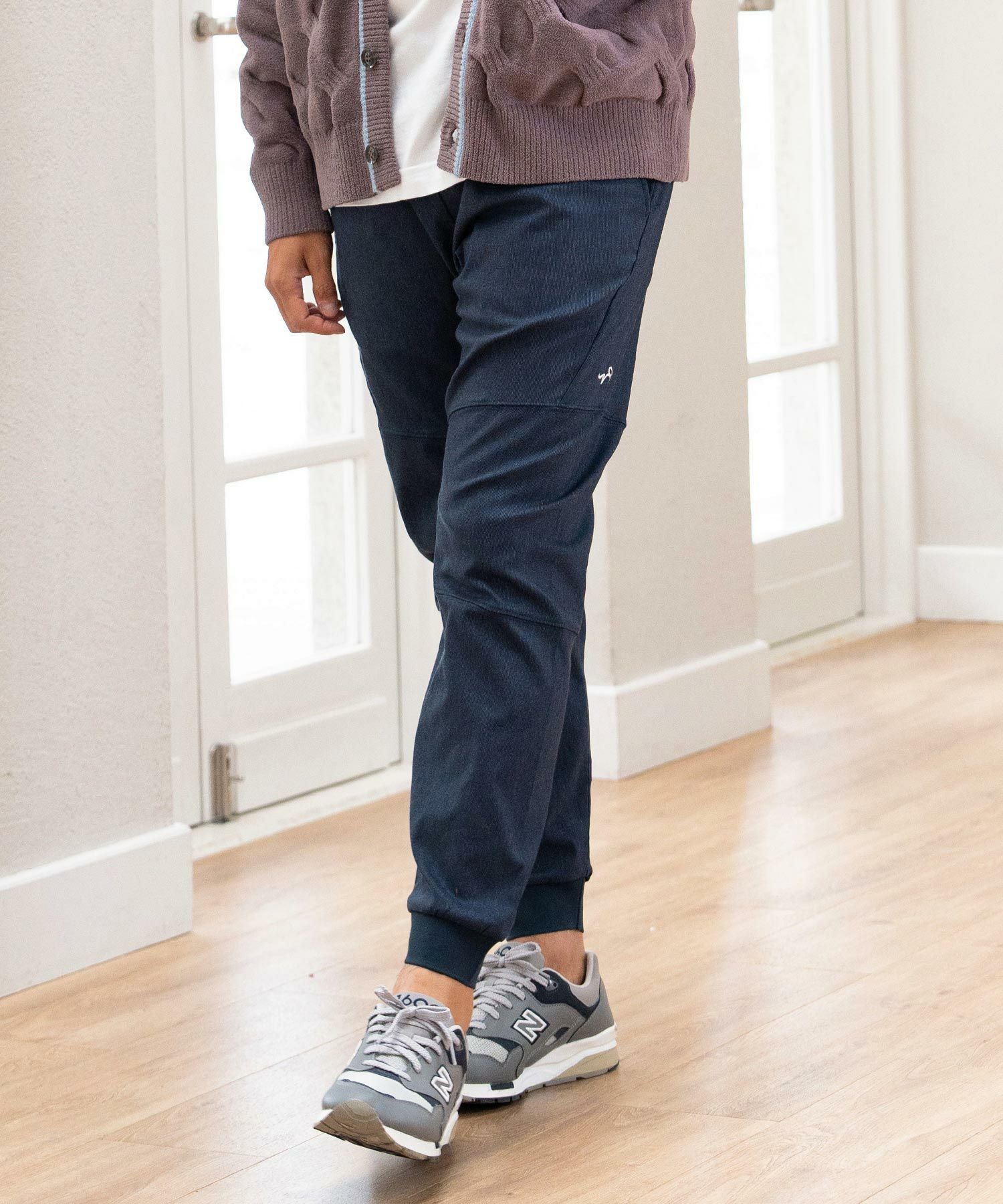 ストレッチデニム/ジョガーパンツ(裏起毛)