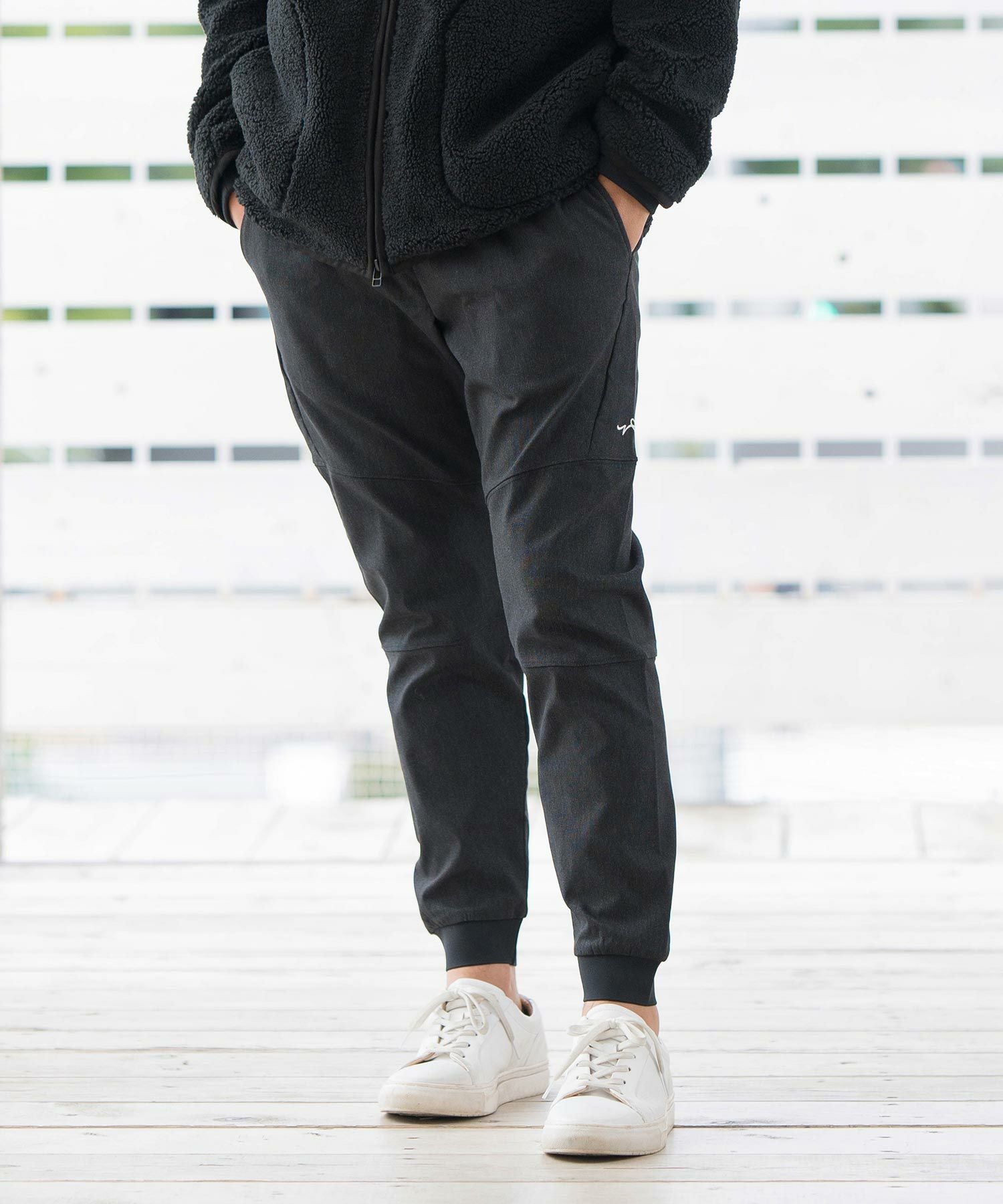 ストレッチデニム/ジョガーパンツ(裏起毛)