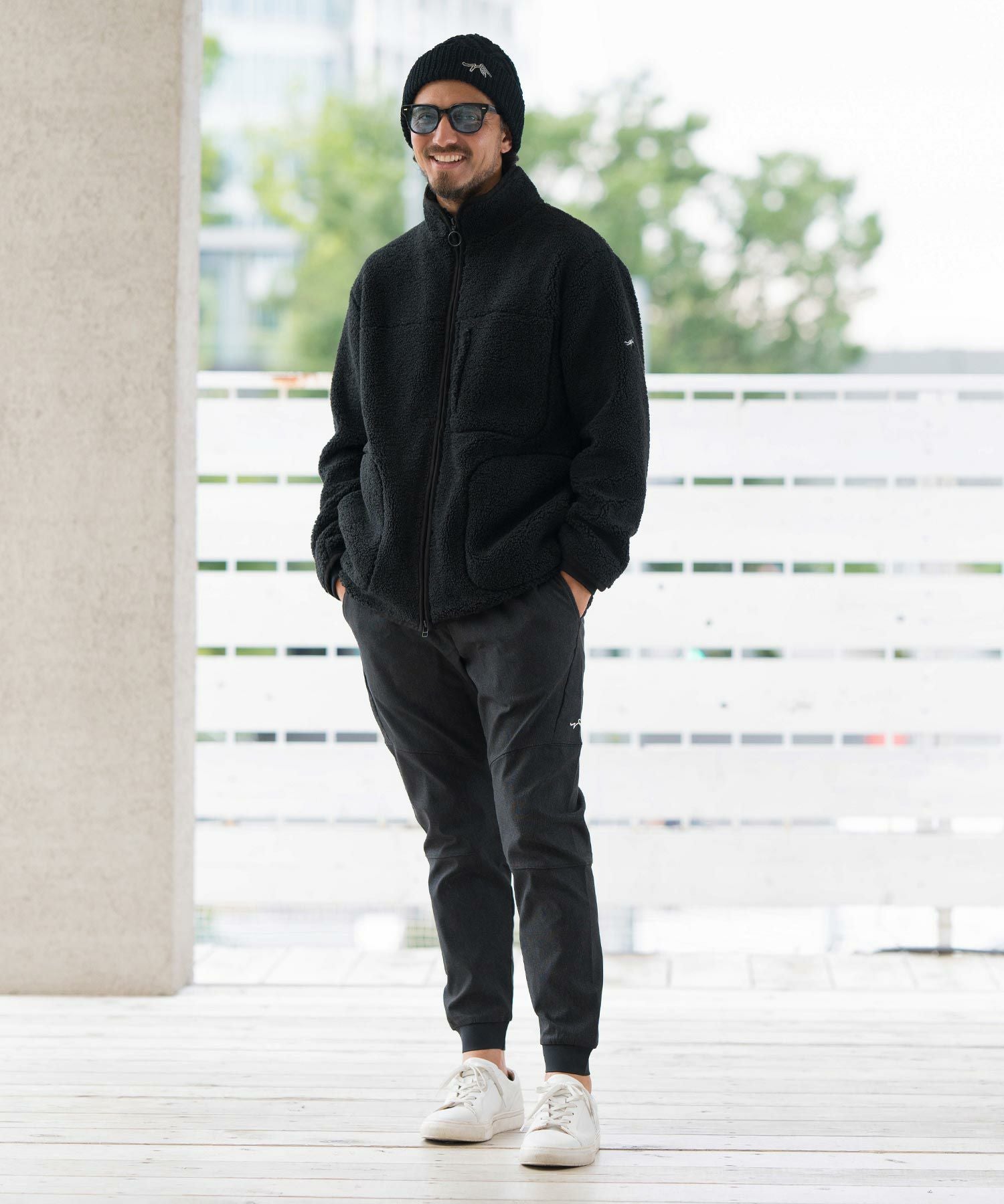 ストレッチデニム/ジョガーパンツ(裏起毛)